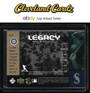 2000 Upper Deck HoloGrFX #LL4 Alex Rodriguez Longball Legacy
