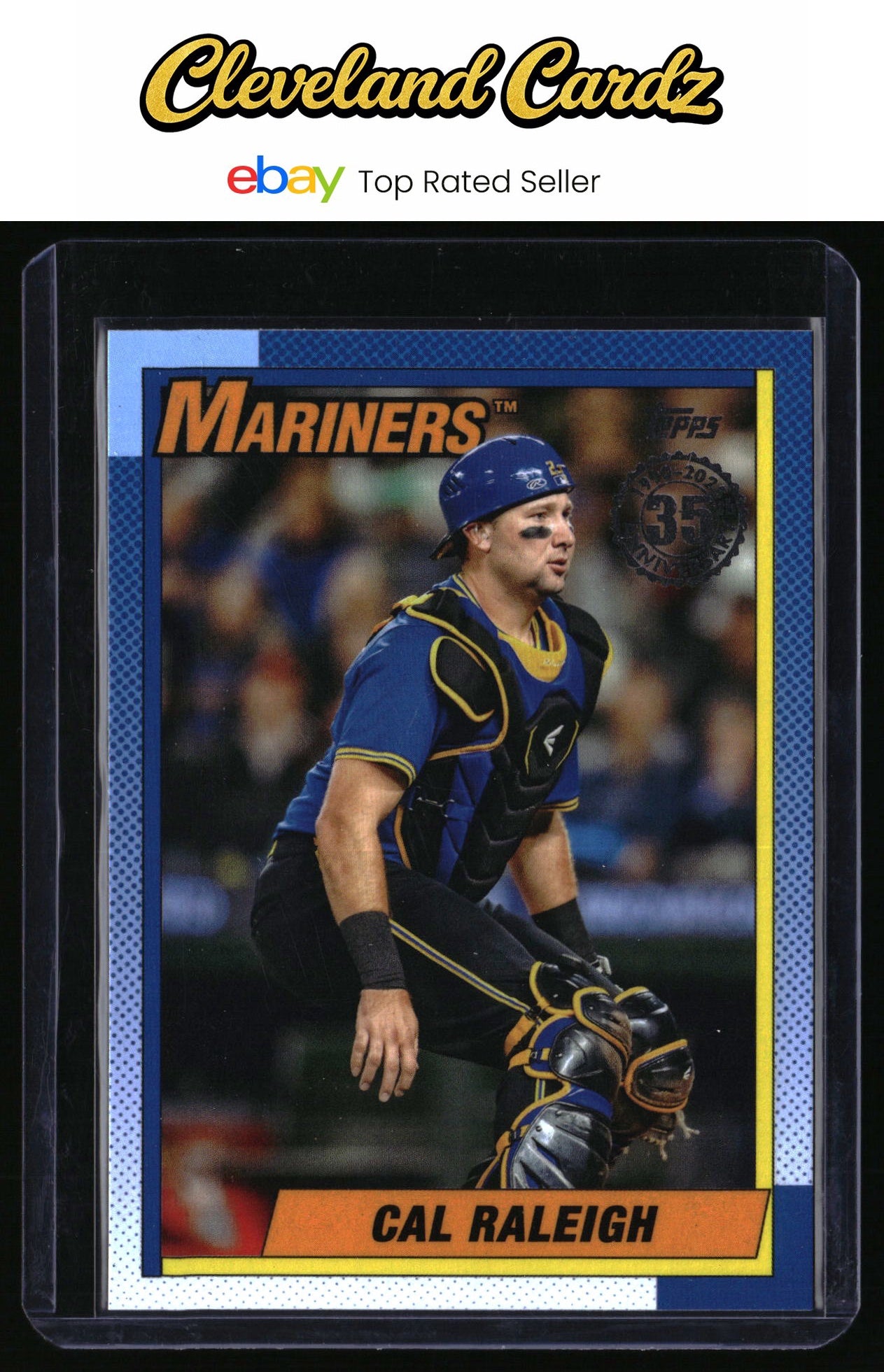 2025 Topps #90B2-13 Cal Raleigh 1990 Topps Baseball 35th Anniversary
