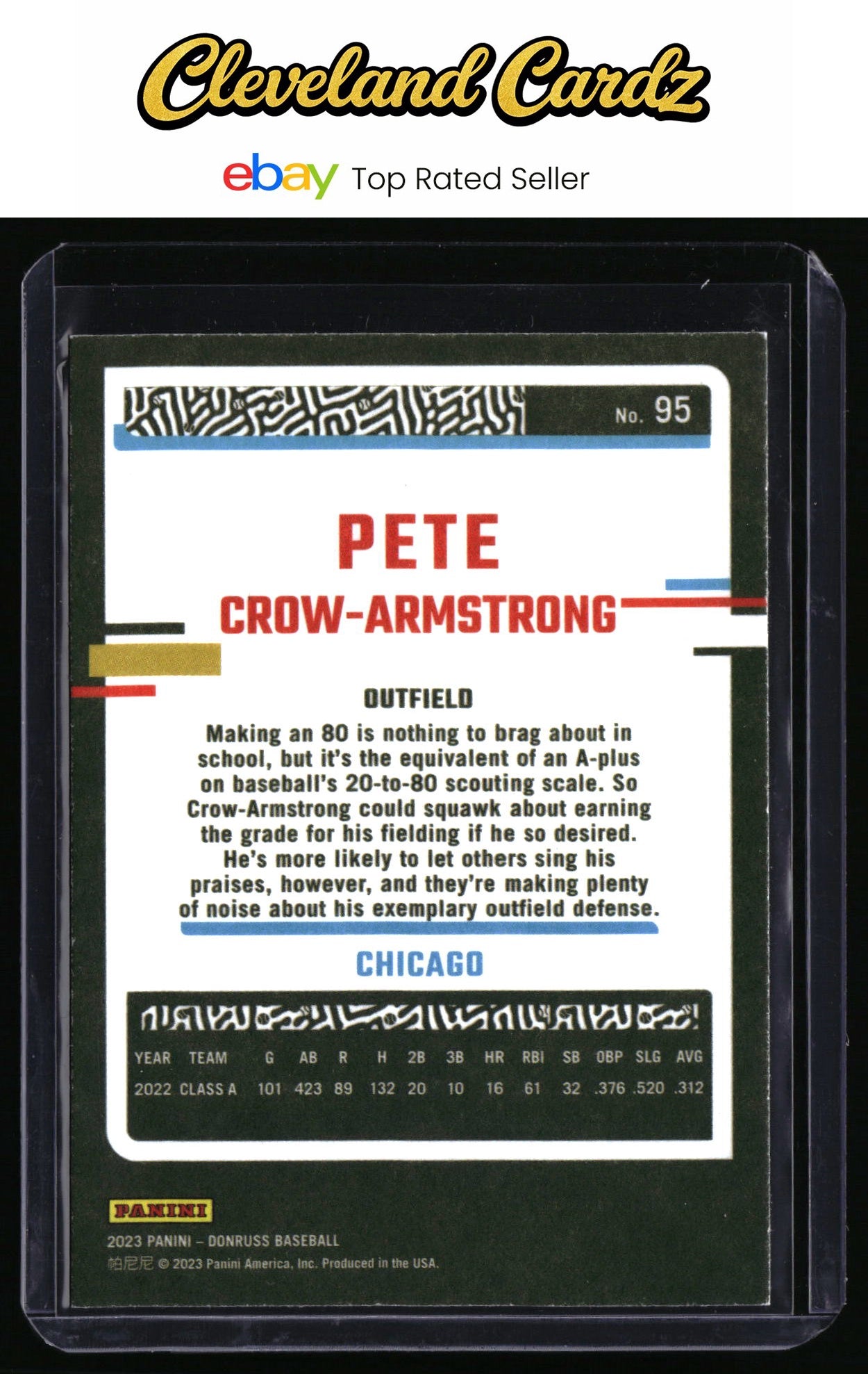 2023 Donruss #95 Pete Crow-Armstrong Independence Day