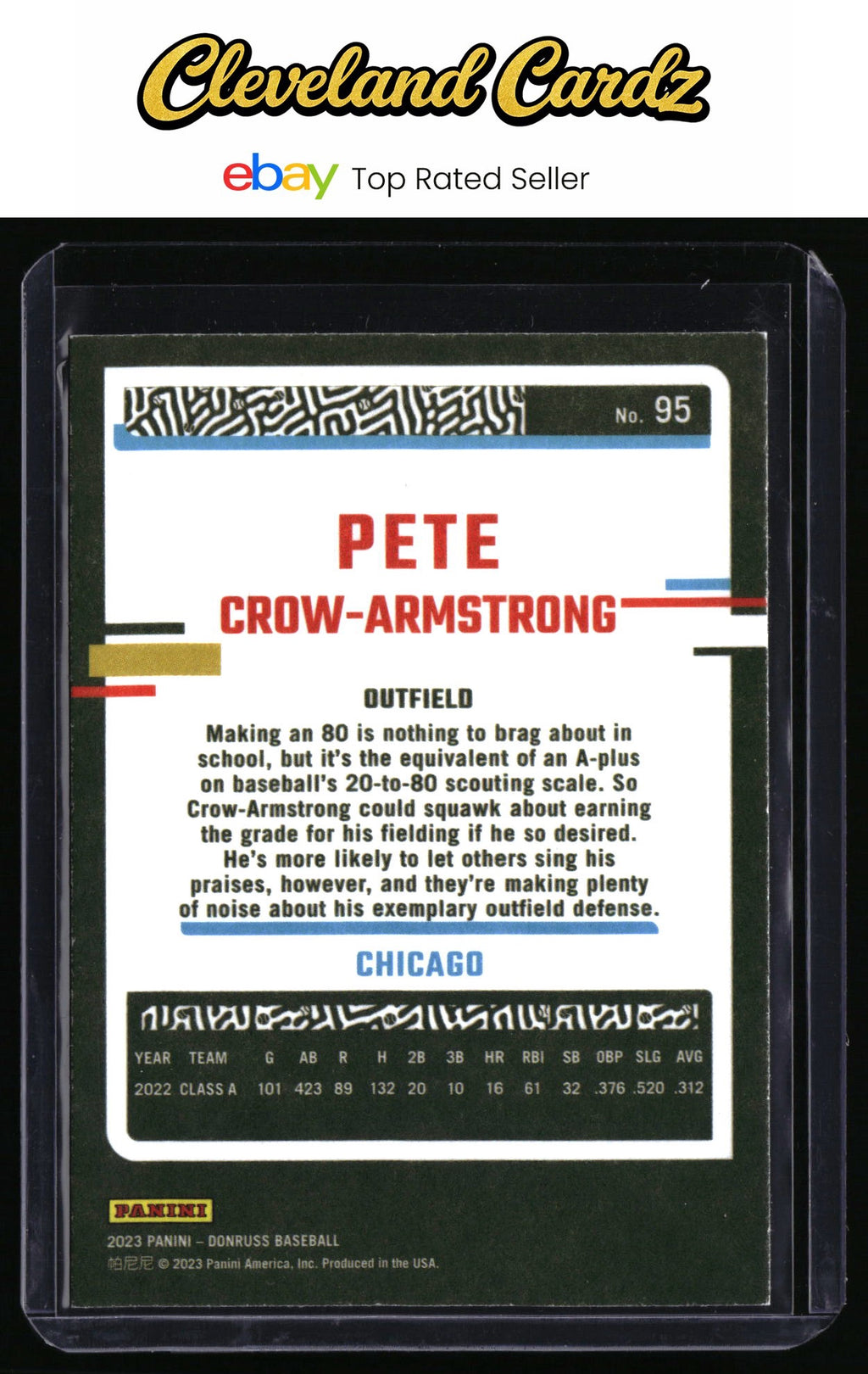 2023 Donruss #95 Pete Crow-Armstrong Independence Day