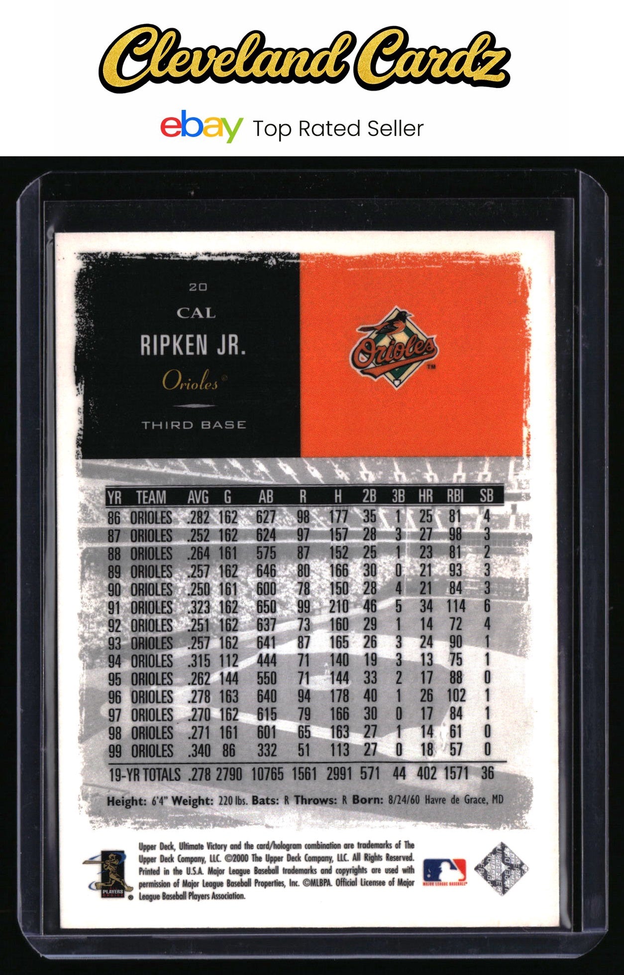 2000 Upper Deck Ultimate Victory #20 Cal Ripken Jr.
