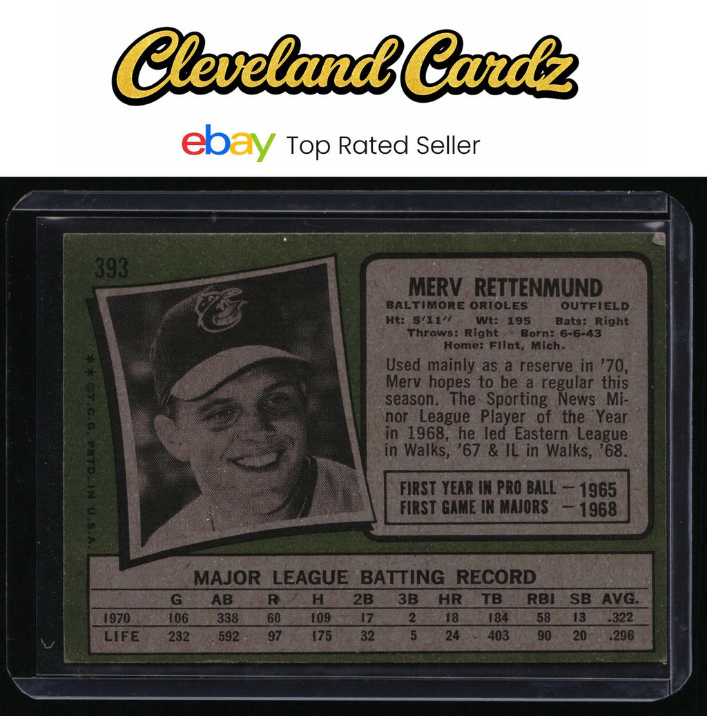 1971 Topps #393 Merv Rettenmund