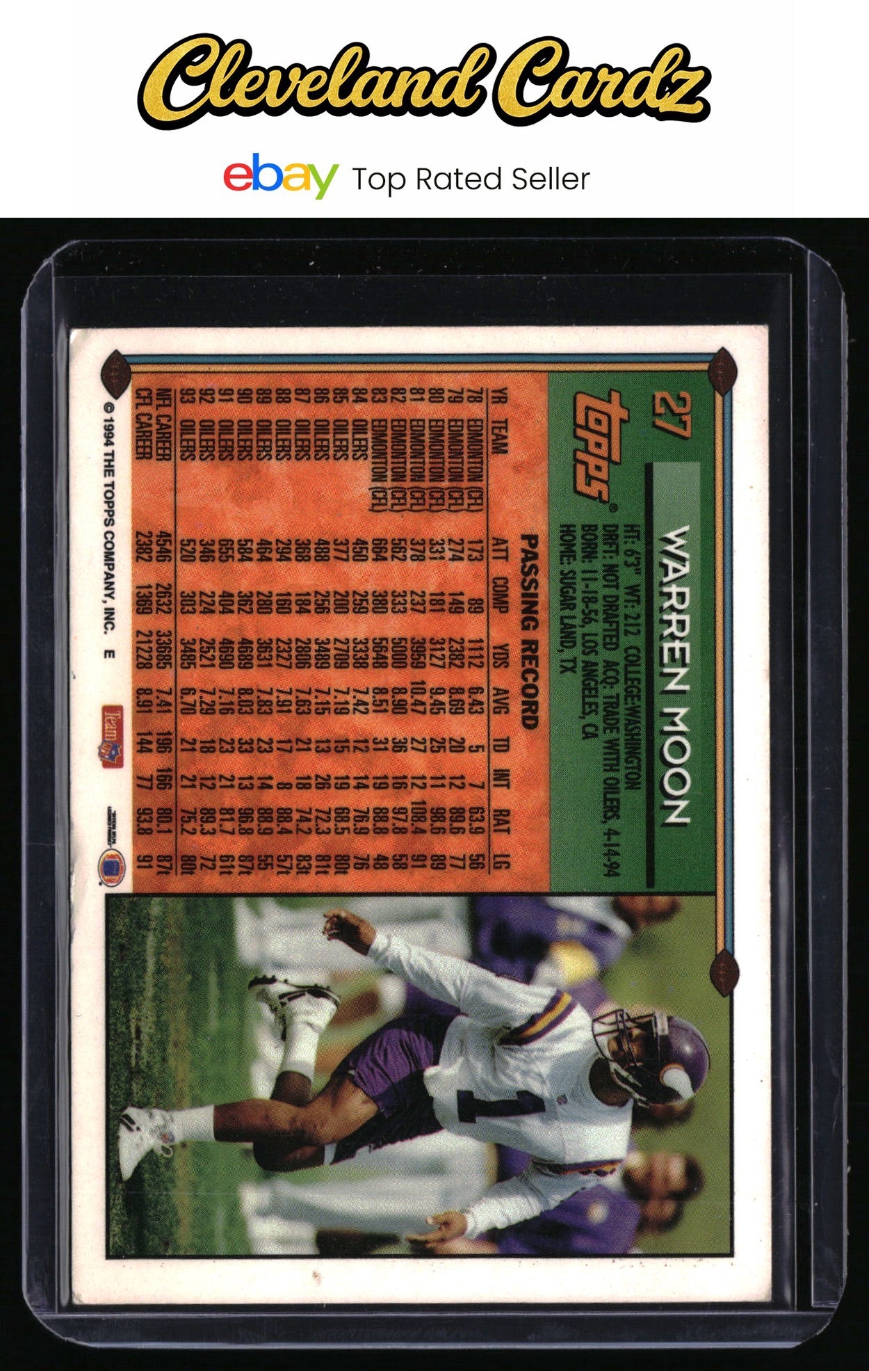 1994 Topps #27 Warren Moon Special Effects