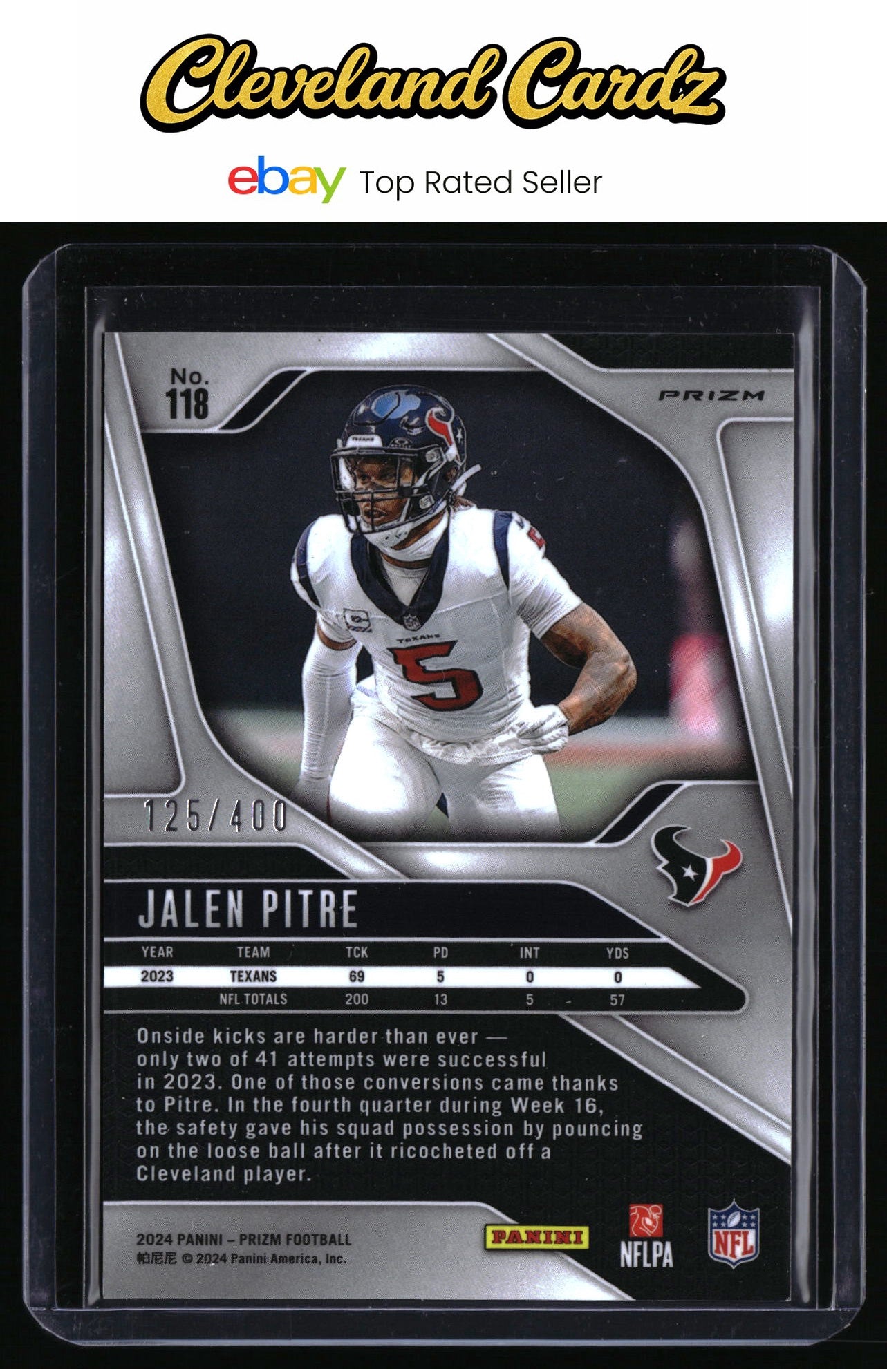 2024 Panini Prizm #118 Jalen Pitre Pandora #/400