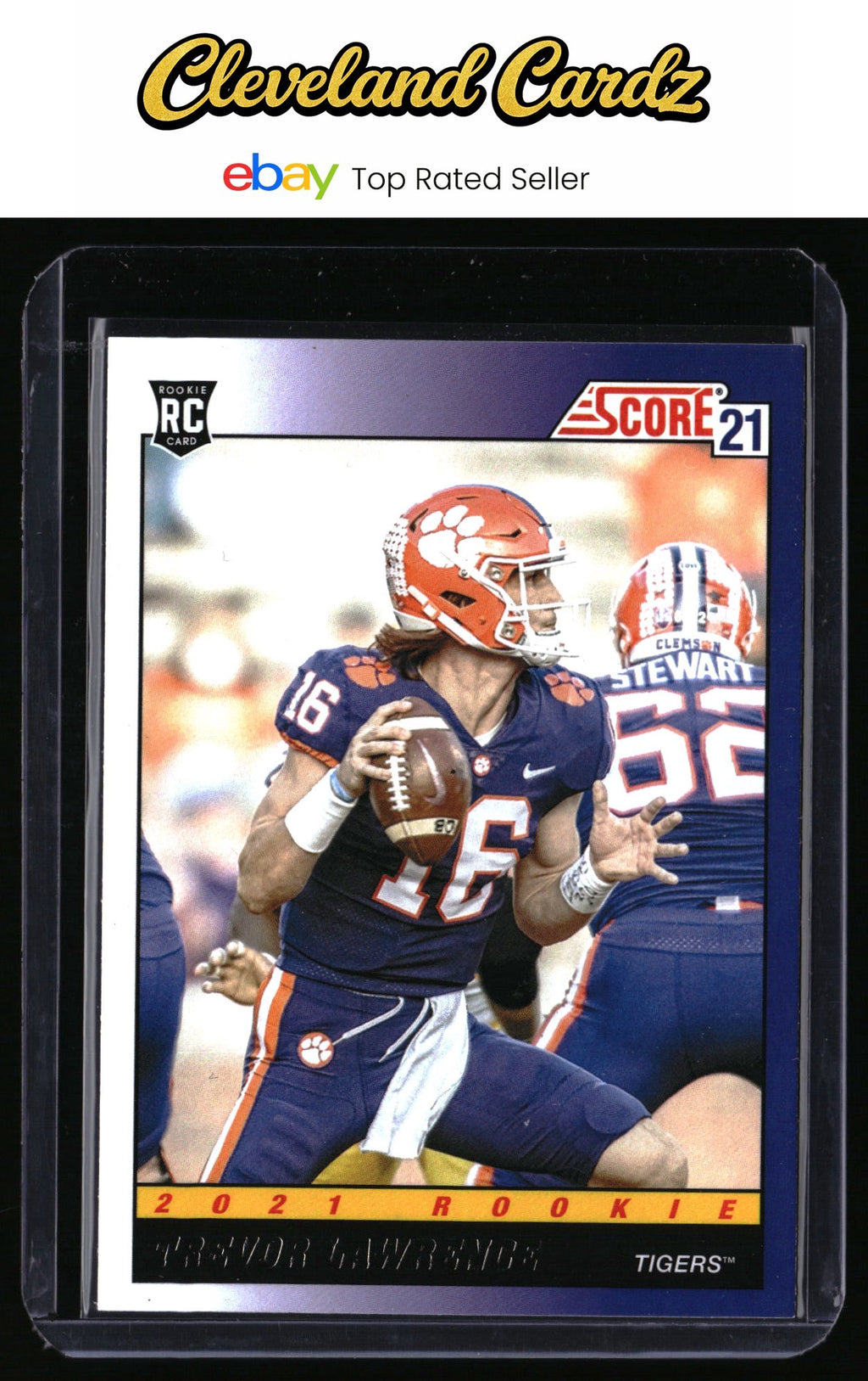 2021 Score #TB1 Trevor Lawrence 1991 Throwback Rookie Card