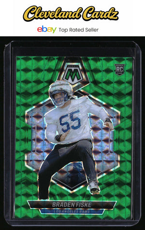 2024 Panini Mosaic #339 Braden Fiske Mosaic Green RC