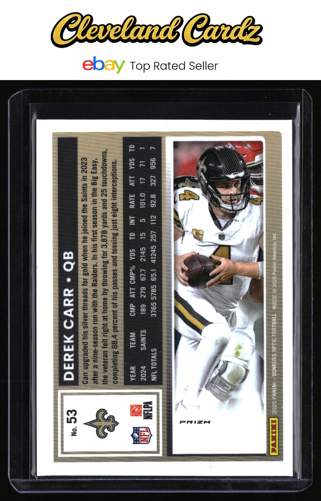 2025 Donruss #68 Derek Carr Prizm