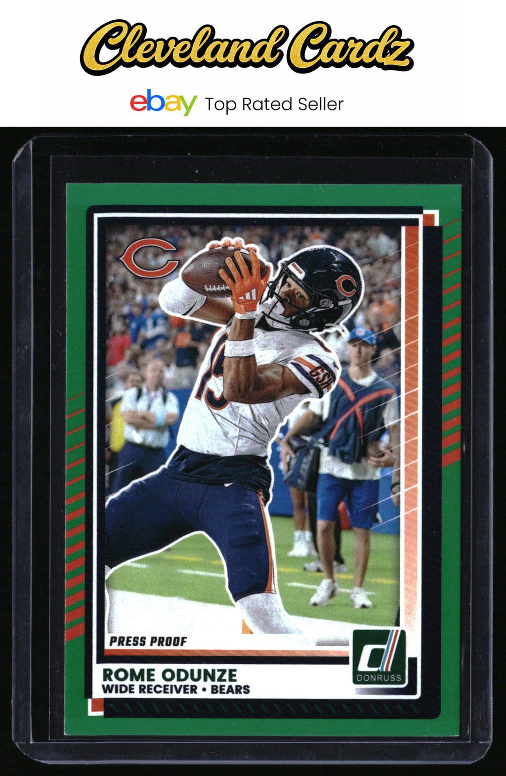 2025 Donruss #222 Rome Odunze Press Proofs Green