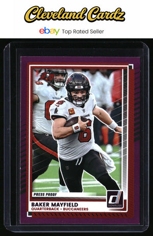 2025 Donruss #219 Baker Mayfield Press Proofs Purple