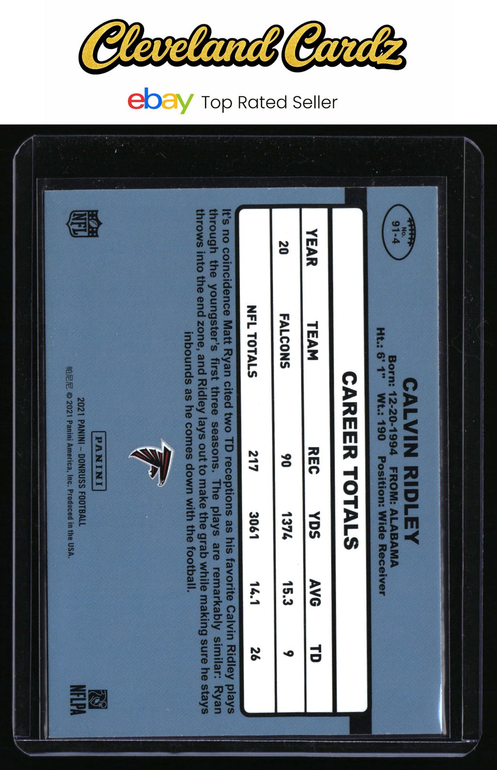 2021 Donruss #91-4 Calvin Ridley Retro 1991