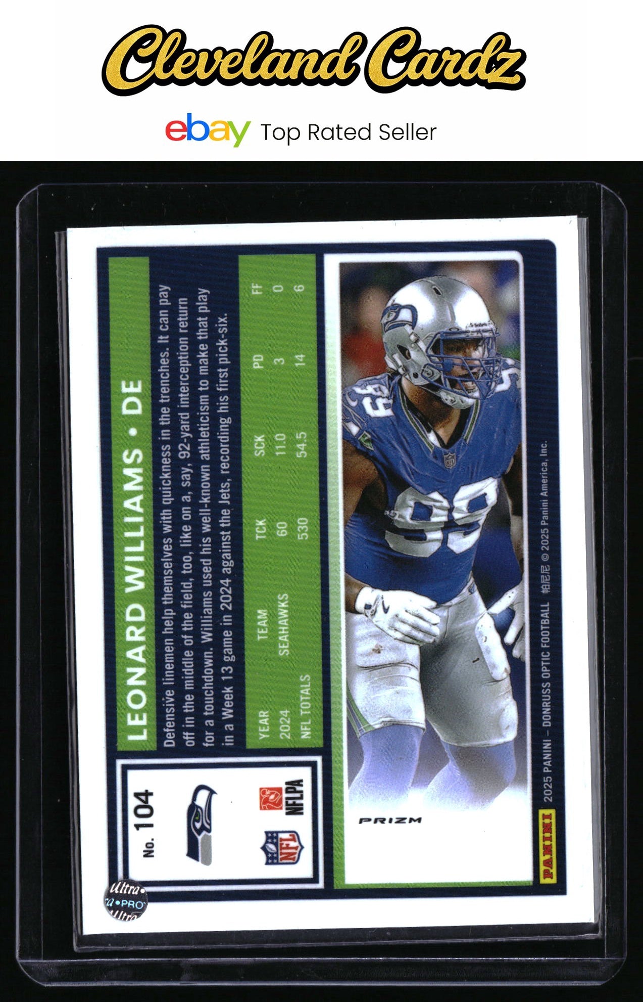 2025 Donruss Optic #104 Leonard Williams Prizm