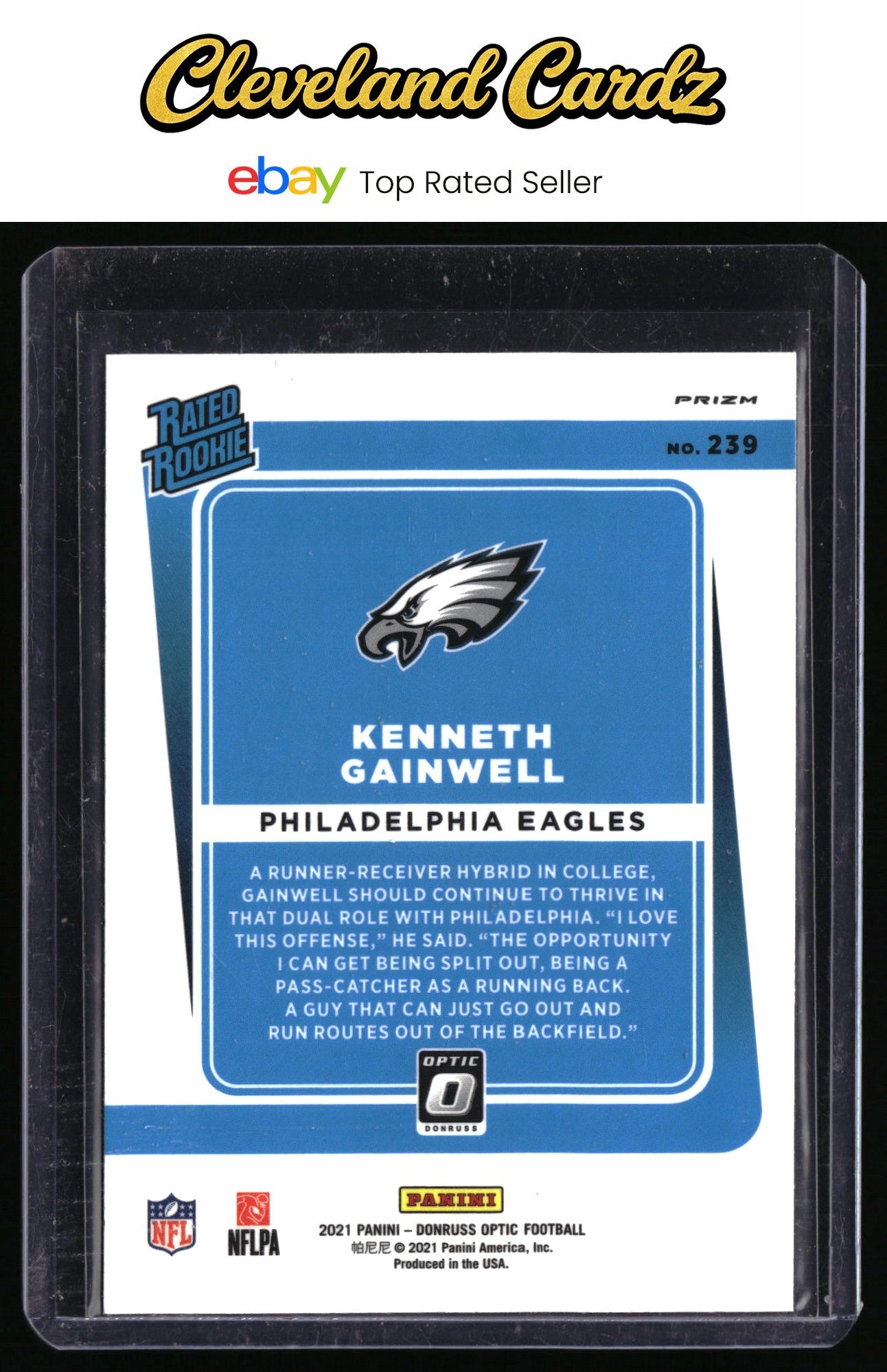 2021 Donruss Optic #239 Kenneth Gainwell Bronze RC