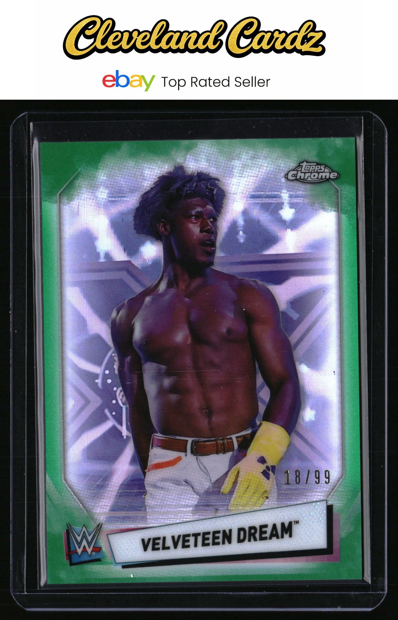2021 Topps Chrome WWE #IV-30 Velveteen Dream Image Var. Green Refractors #/99