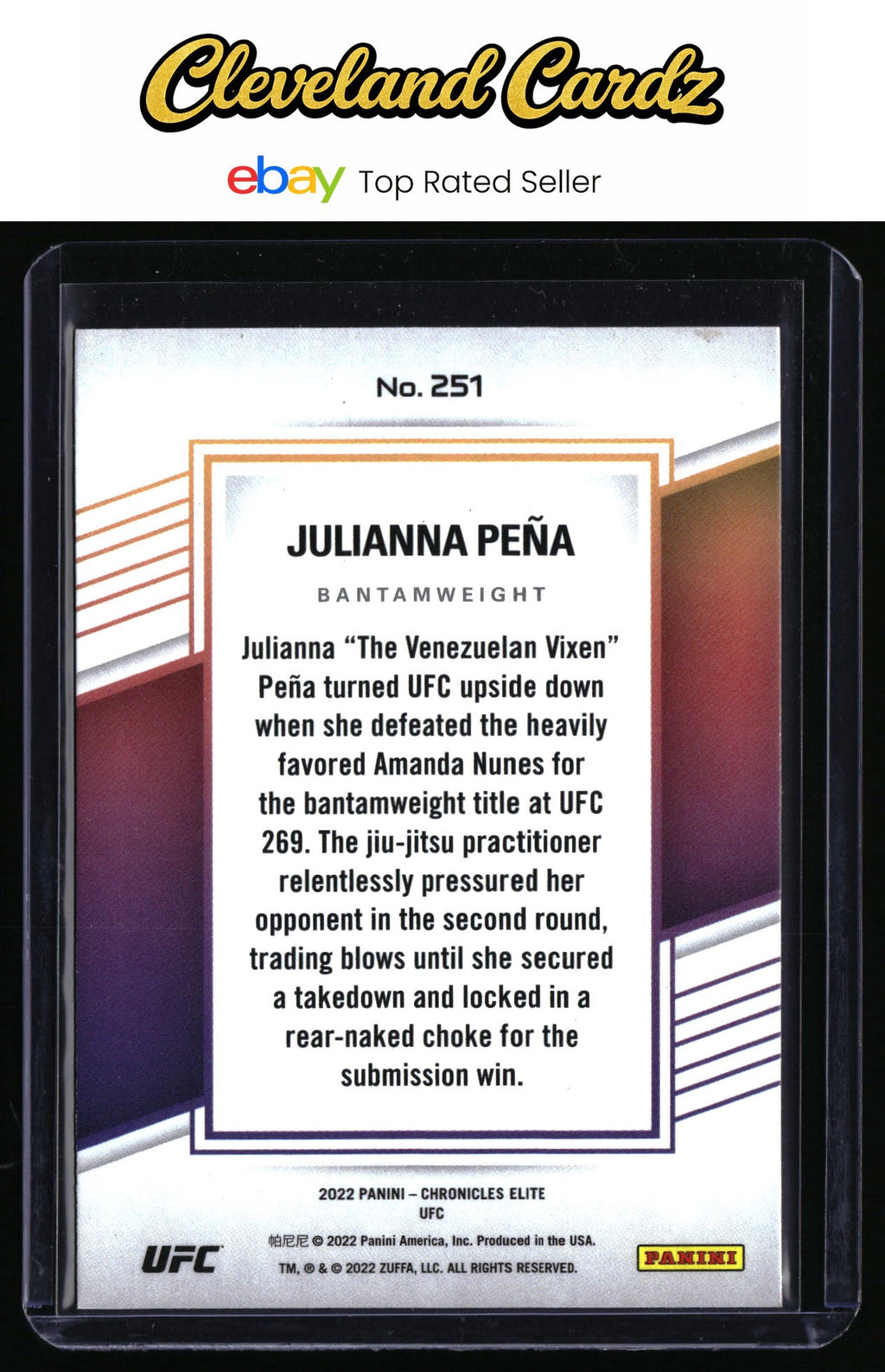2022 Panini Chronicles UFC #251 Julianna Pena
