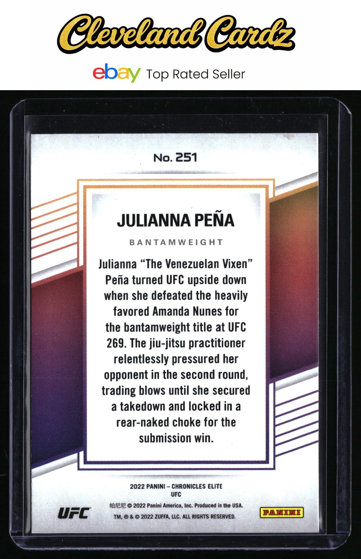 2022 Panini Chronicles UFC #251 Julianna Pena