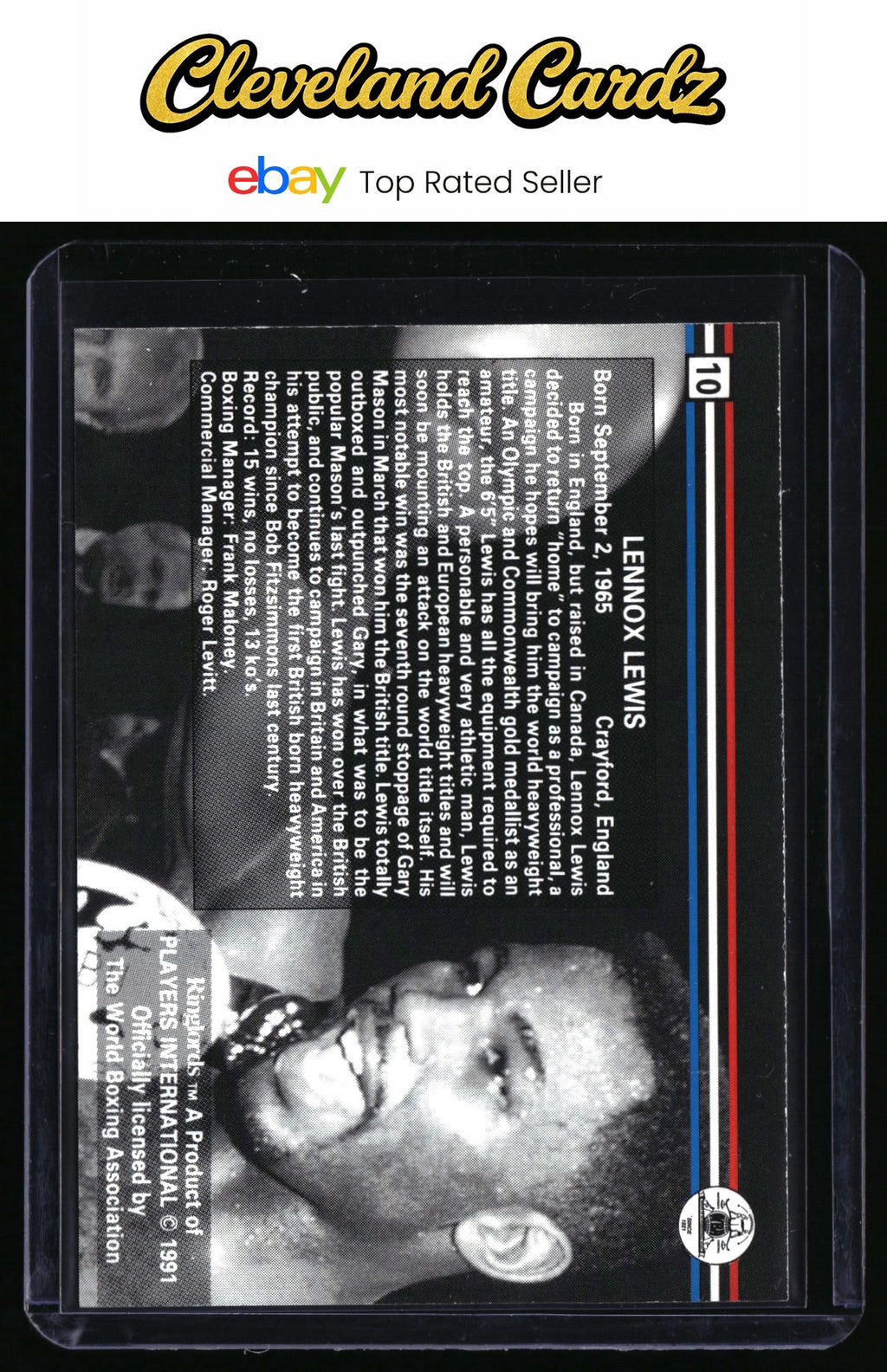 1991 Ringlords #10 Lennox Lewis