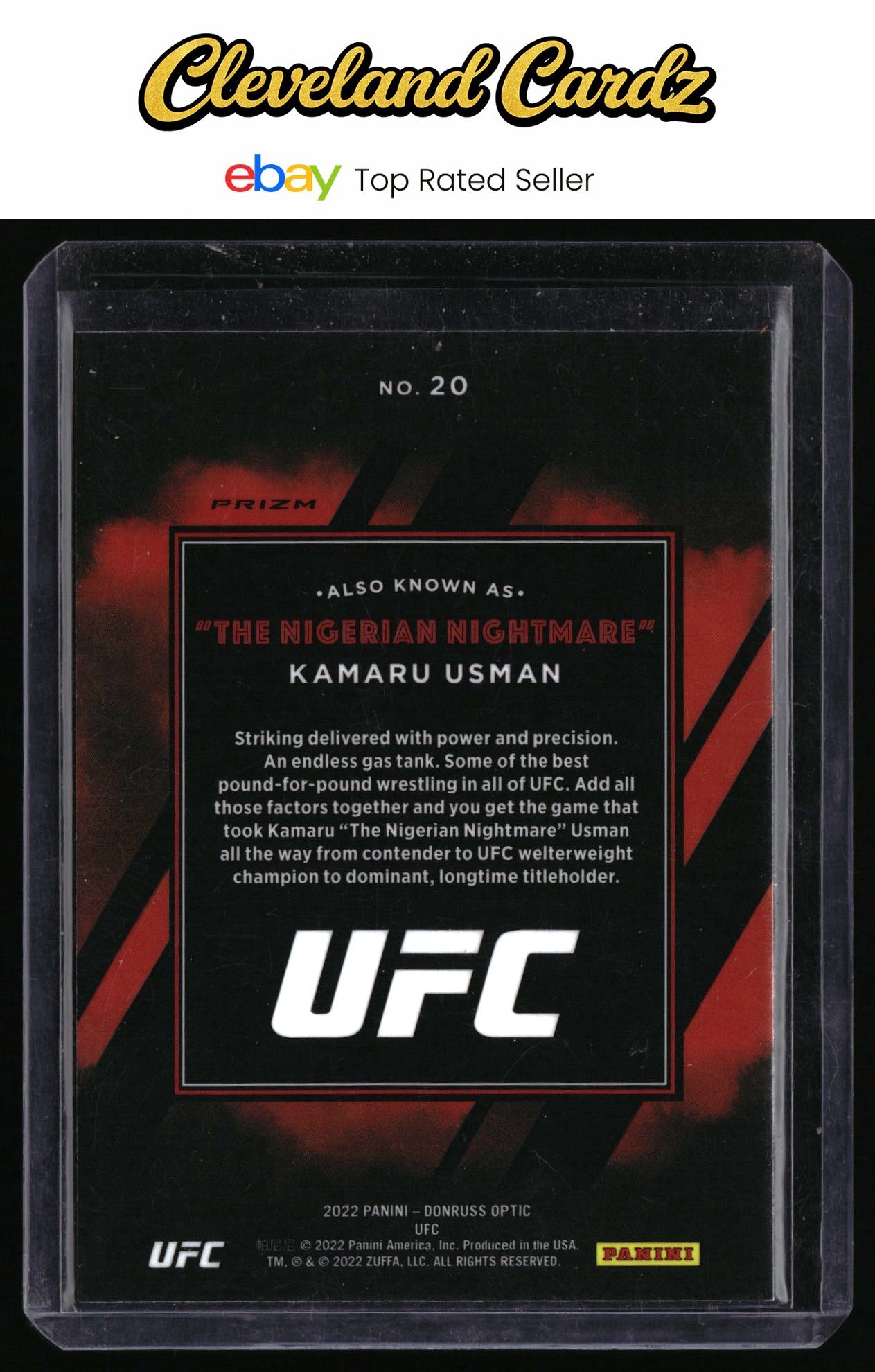 2022 Donruss Optic UFC #20 Kamaru Usman Also Known As
