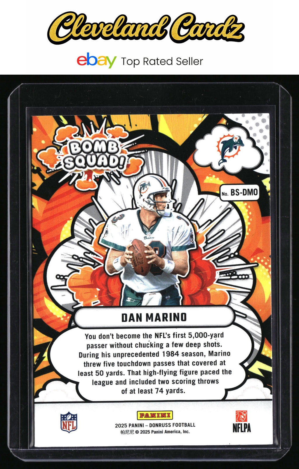 2025 Donruss #BS-DMO Dan Marino Bomb Squad