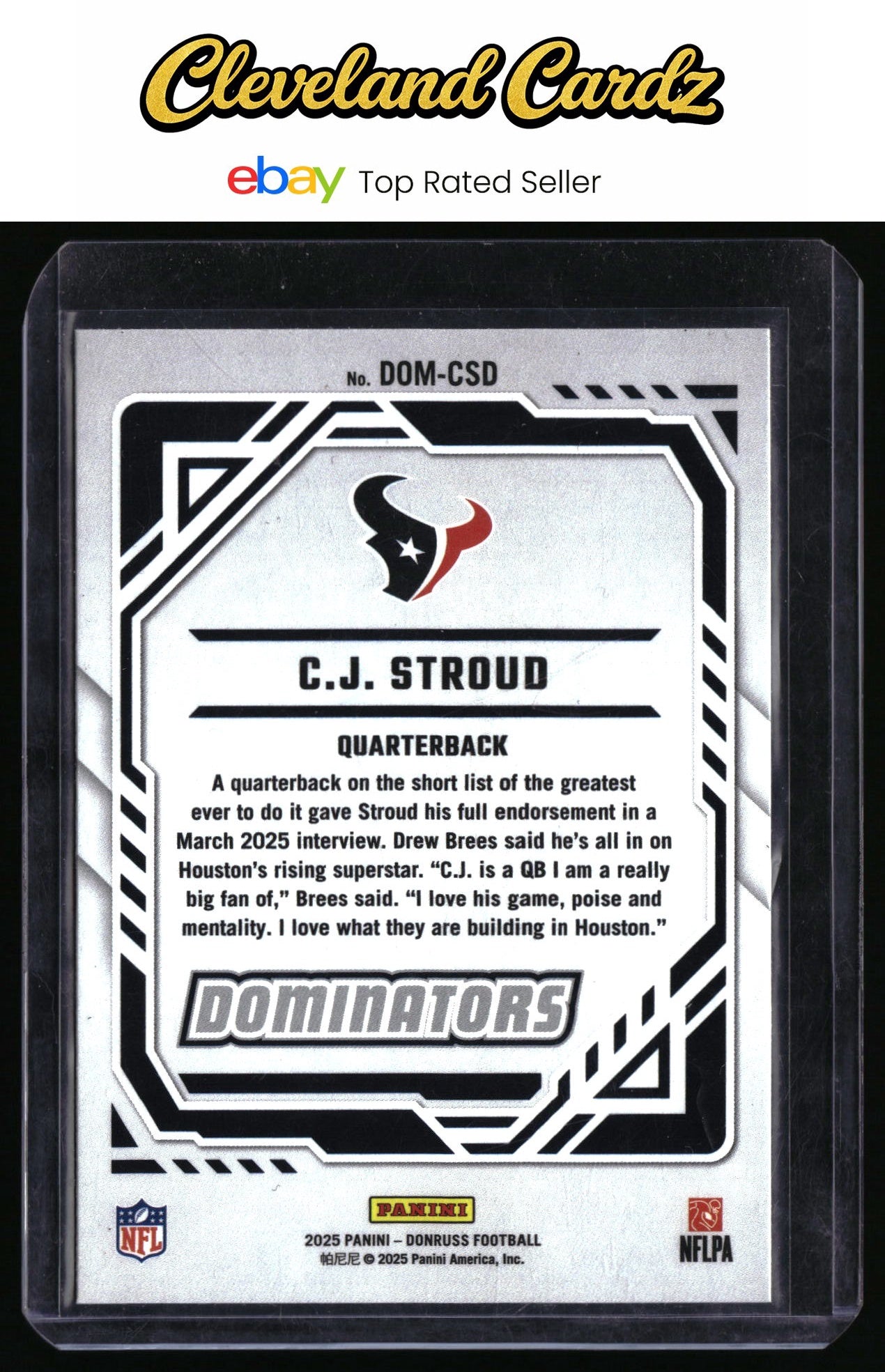 2025 Donruss #DOM-CSD C.J. Stroud Dominators