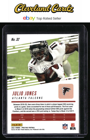 2021 Panini Prestige #32 Julio Jones Xtra Points Diamond
