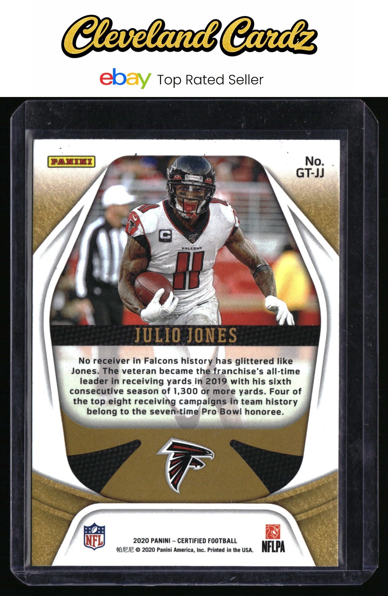 2020 Panini Certified #GT-JJ Julio Jones Gold Team