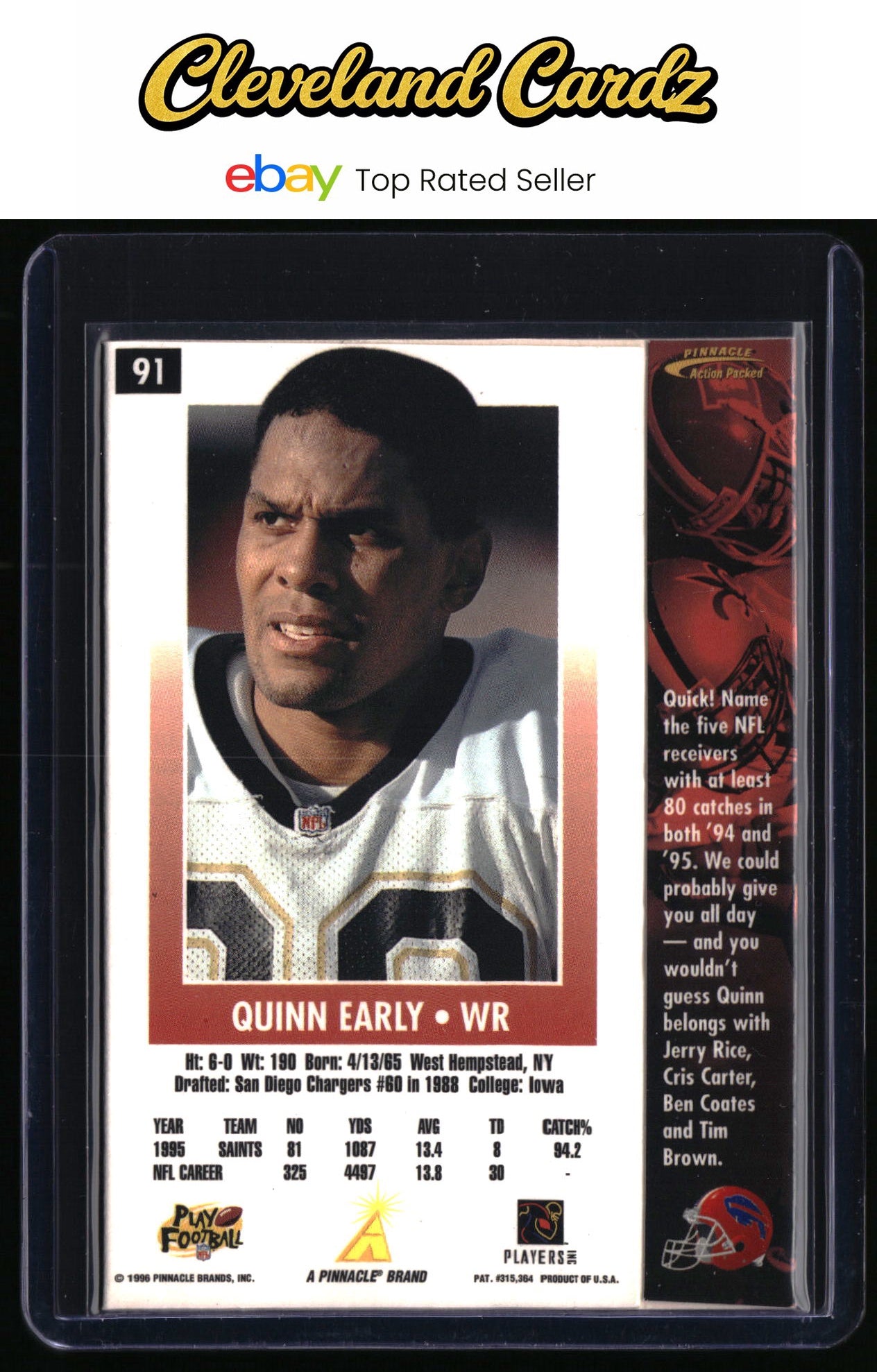 1996 Action Packed #91 Quinn Early