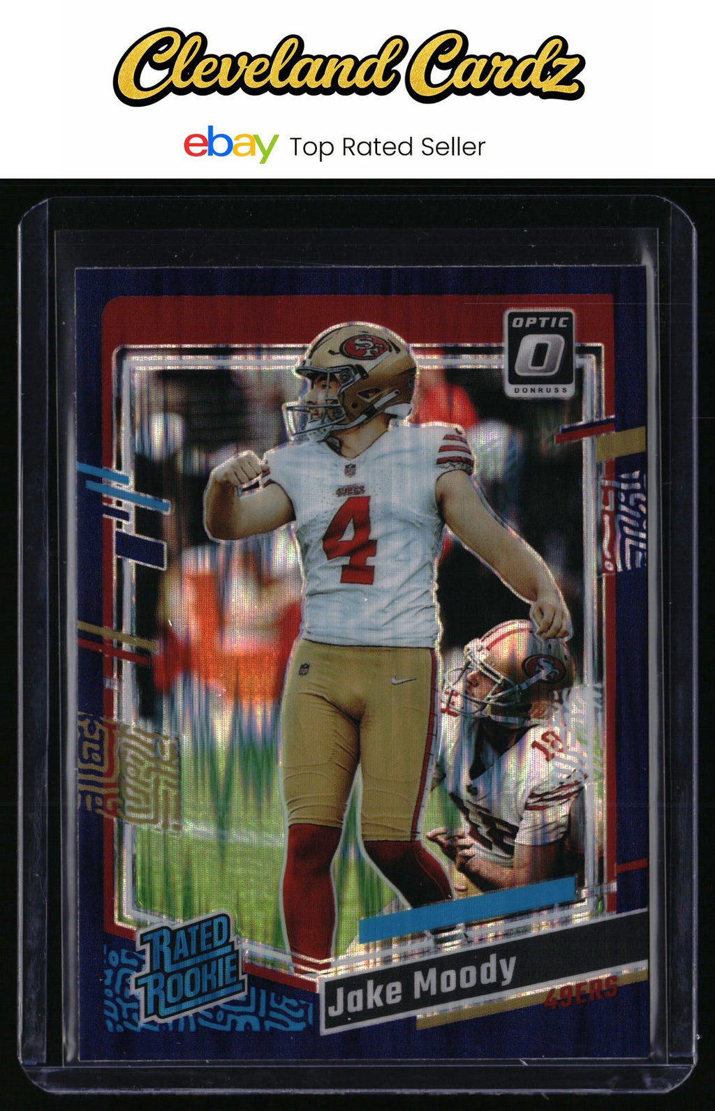2023 Donruss Optic #289 Jake Moody Purple Shock RC