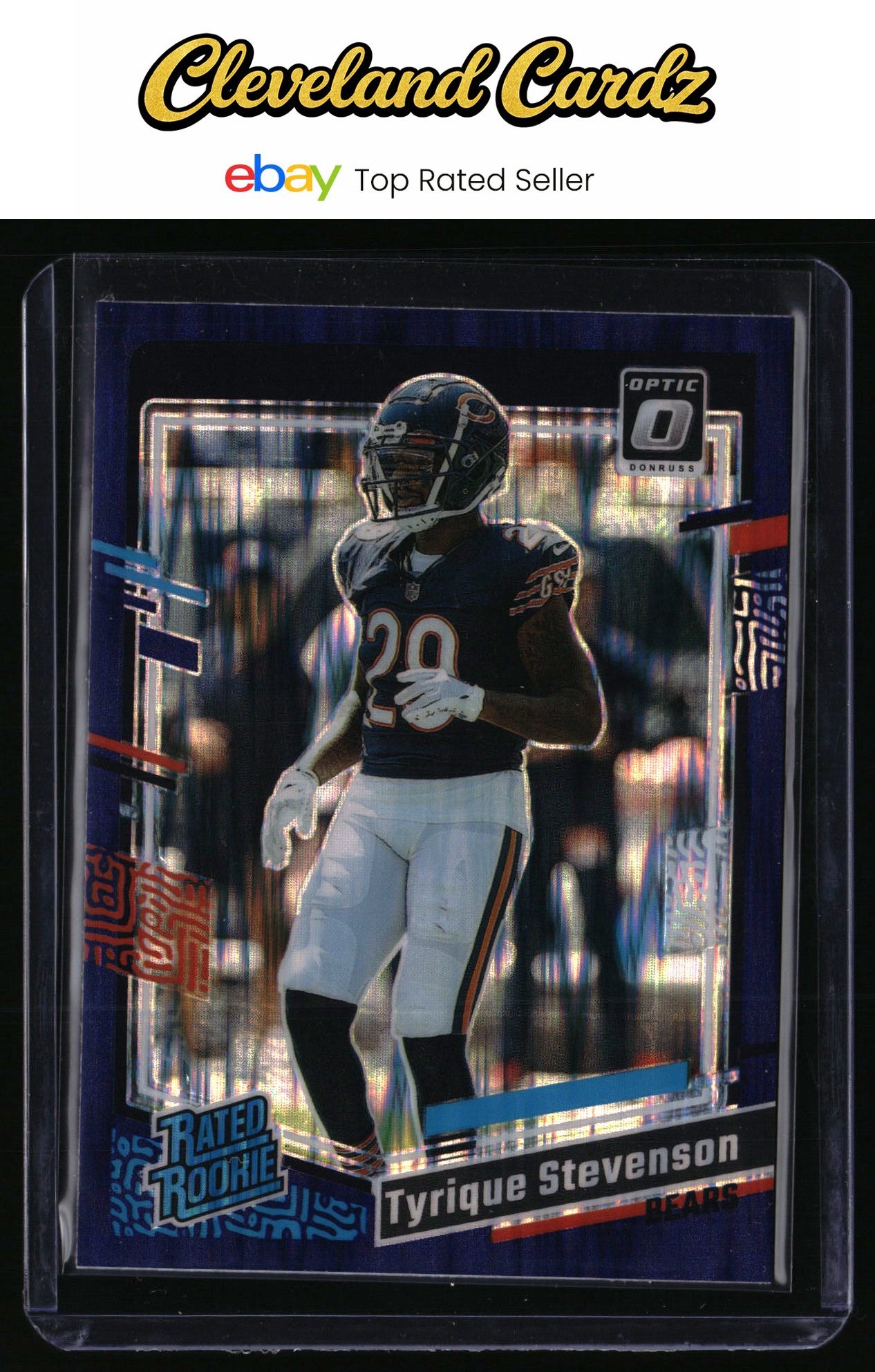 2023 Donruss Optic #219 Tyrique Stevenson Purple Shock RC