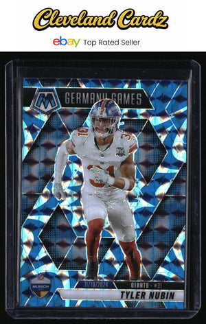 2025 Panini Mosaic #261 Tyler Nubin Mosaic Reactive Blue