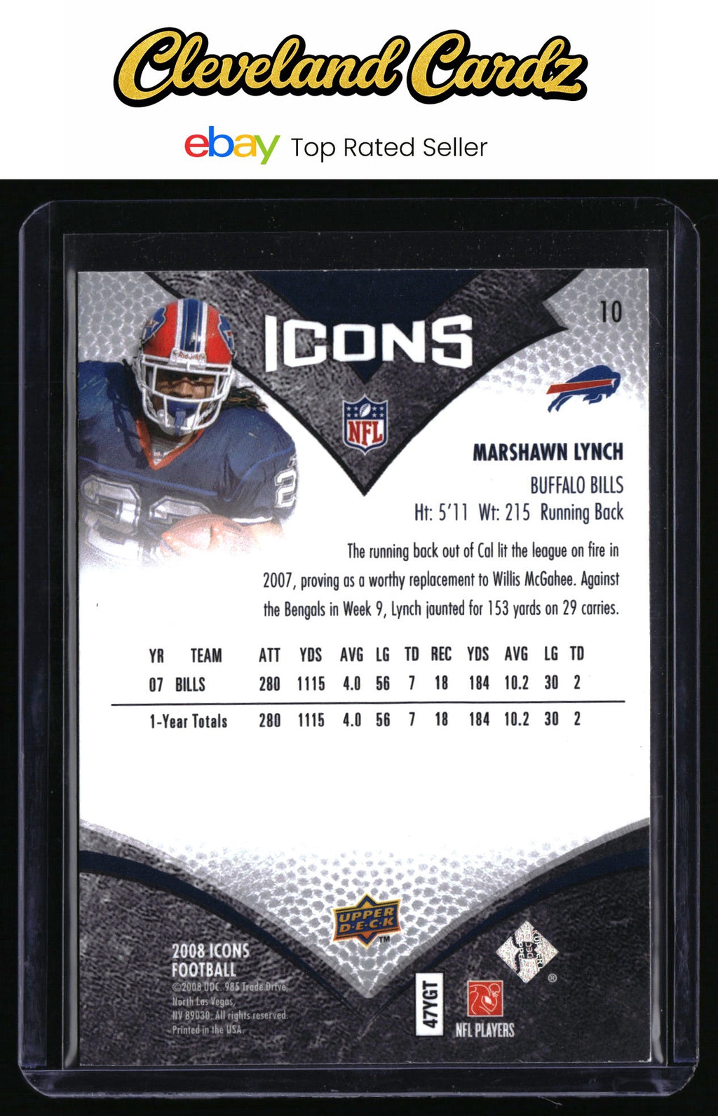 2008 Upper Deck Icons #10 Marshawn Lynch
