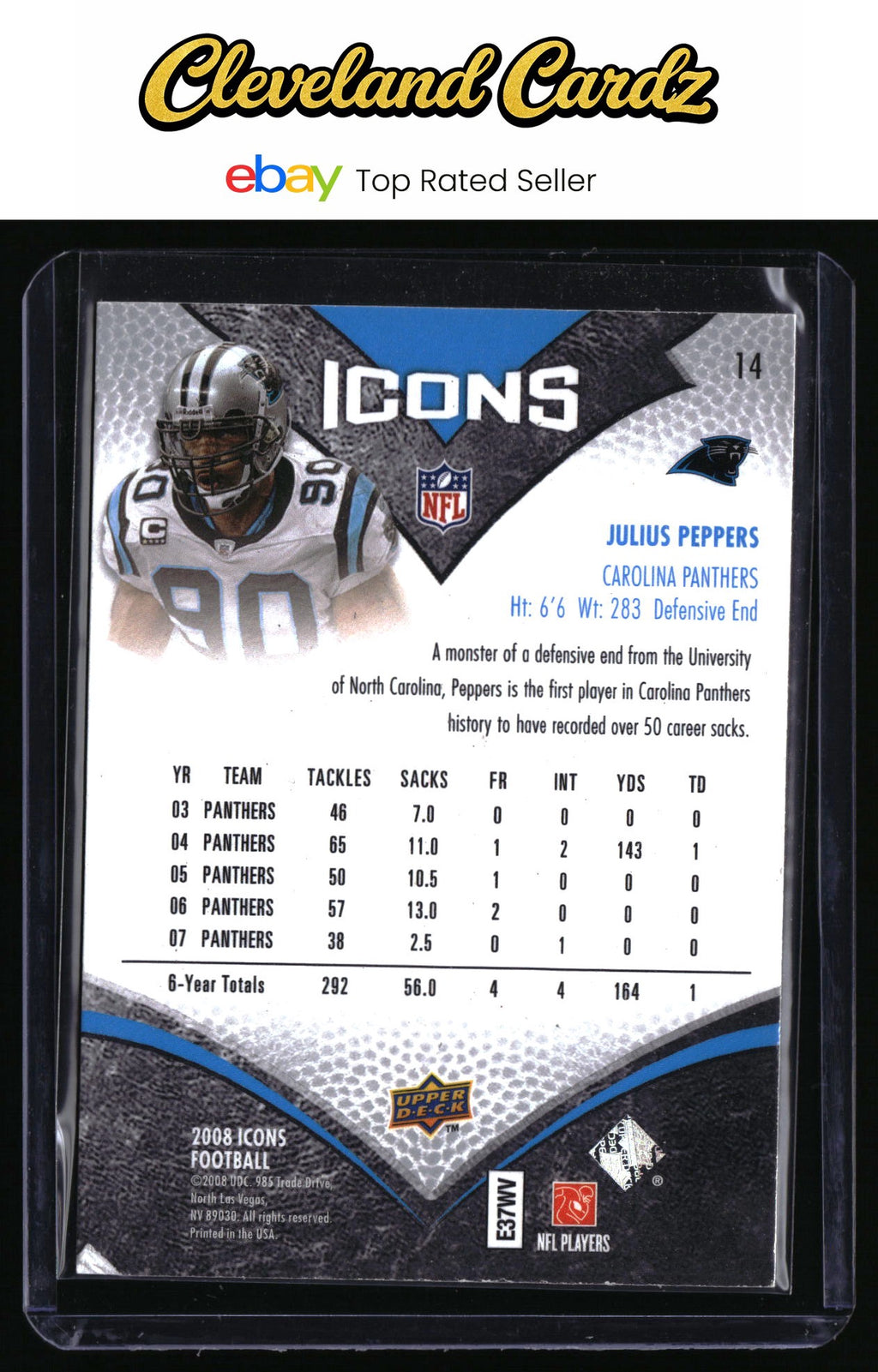 2008 Upper Deck Icons #14 Julius Peppers