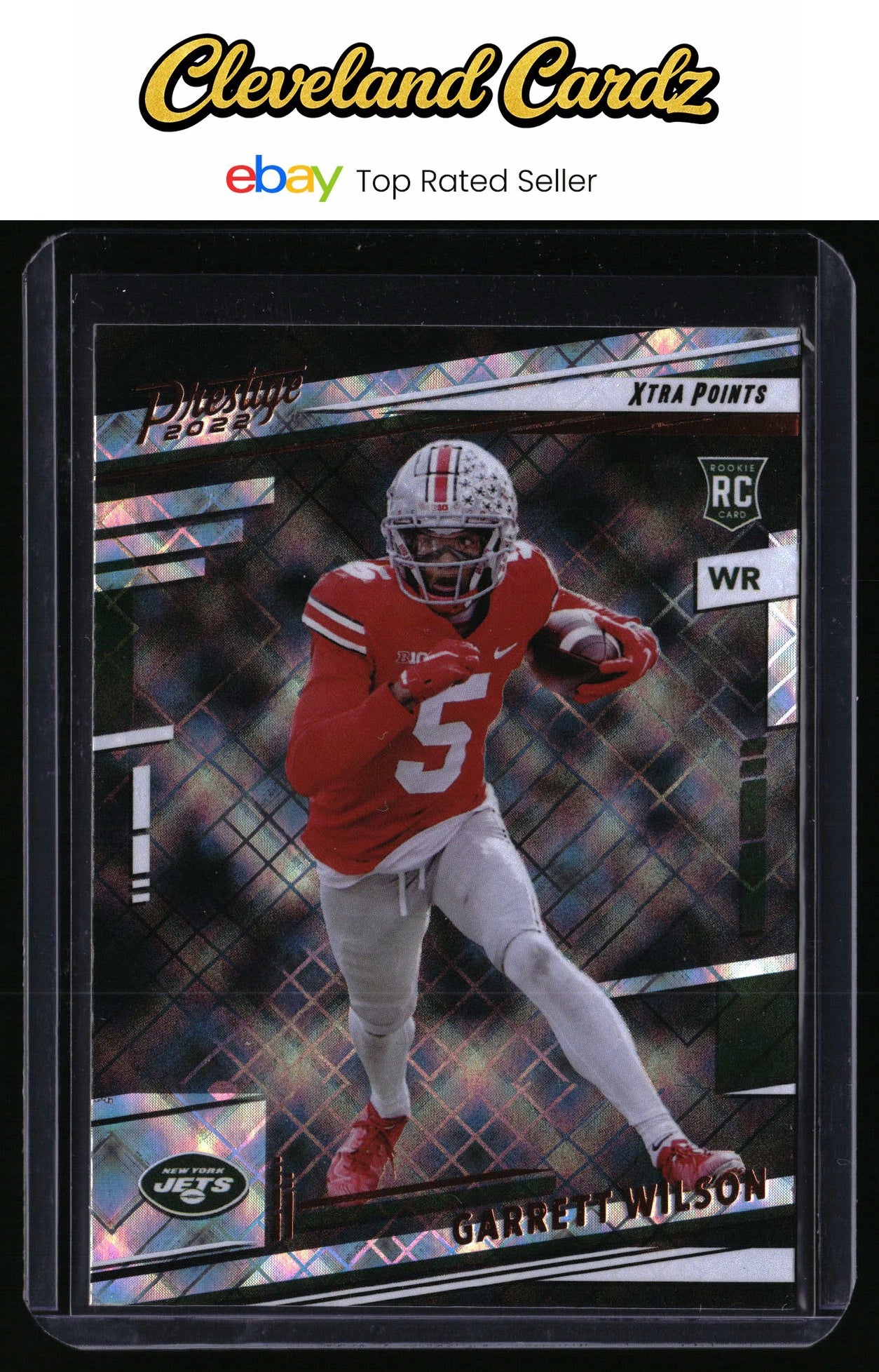 2022 Panini Prestige #308 Garrett Wilson Xtra Points Diamond RC