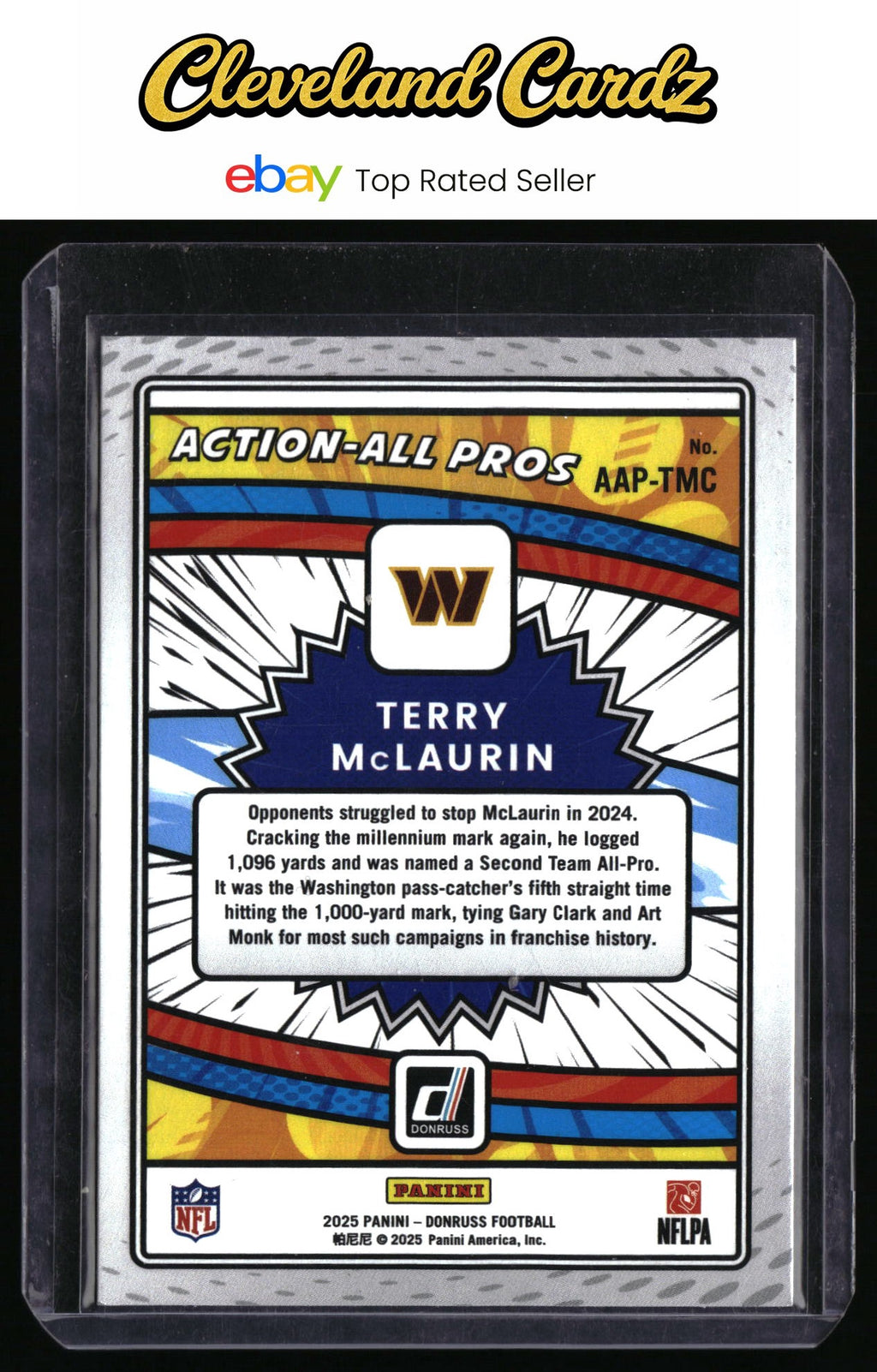 2025 Donruss #AAP-TMC Terry McLaurin Action-All Pros