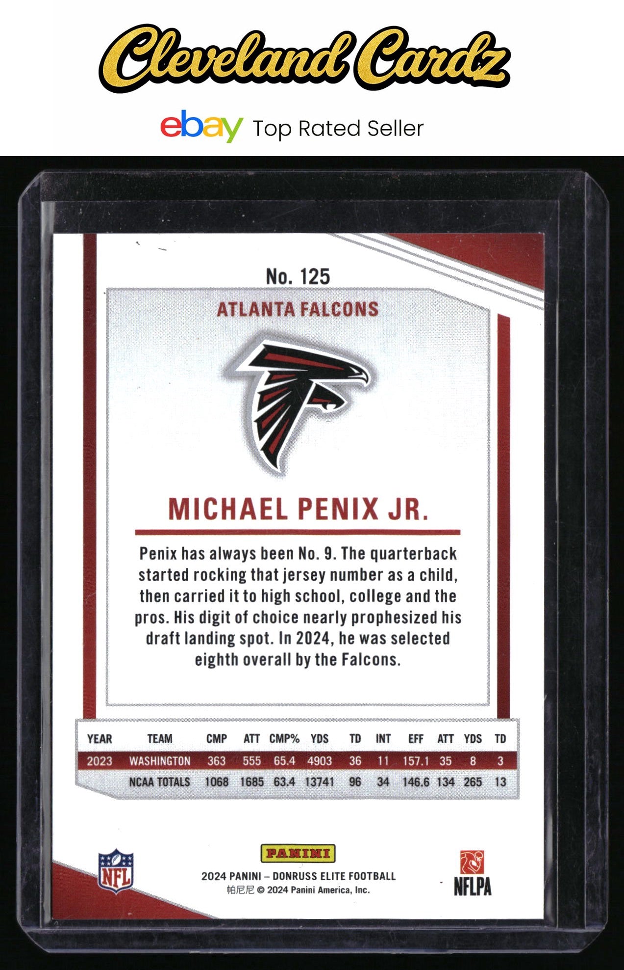 2024 Donruss Elite #125 Michael Penix Jr. #/999 RC