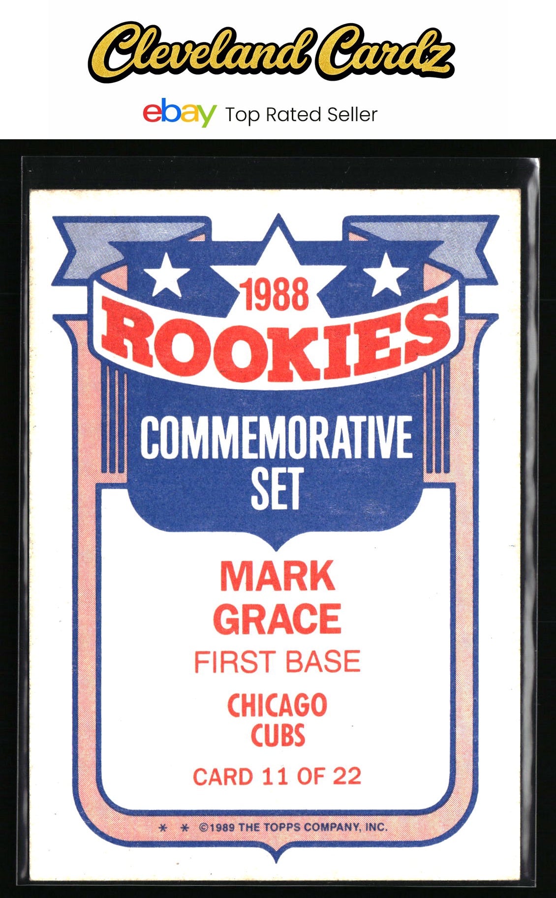 1989 Topps #11 Mark Grace Glossy Rookies