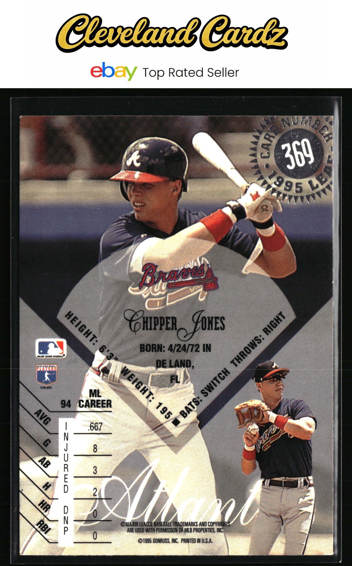 1995 Leaf #369 Chipper Jones