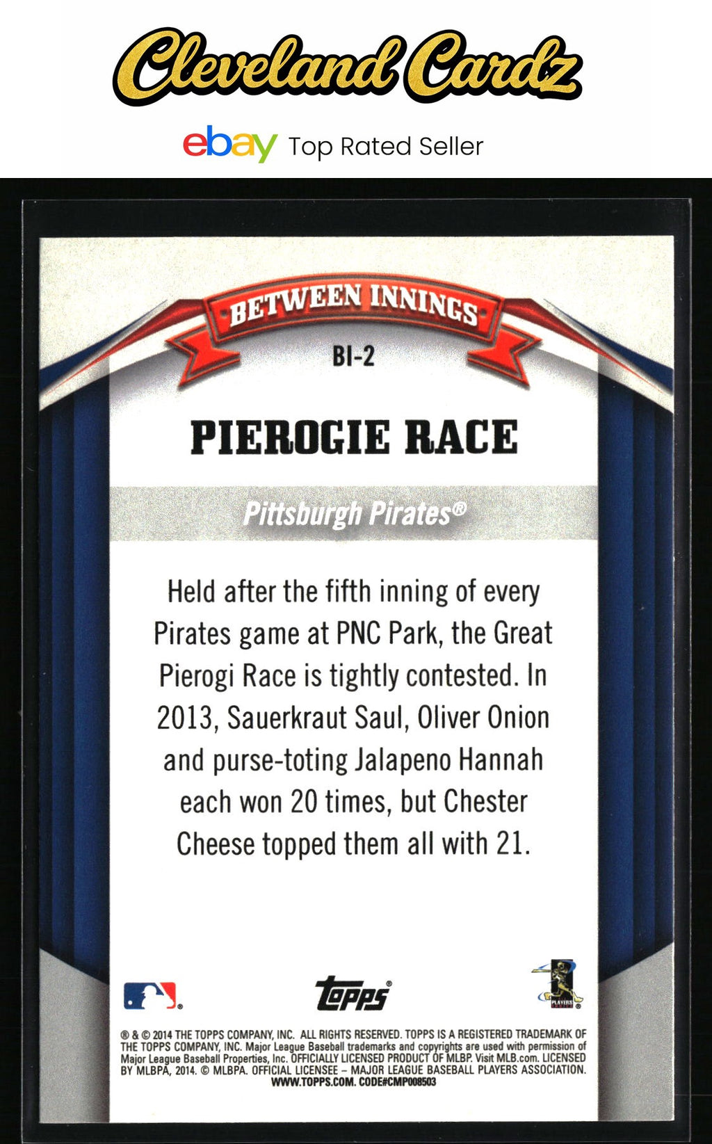 2014 Topps Opening Day #BI-2 Pierogie Race Between Innings