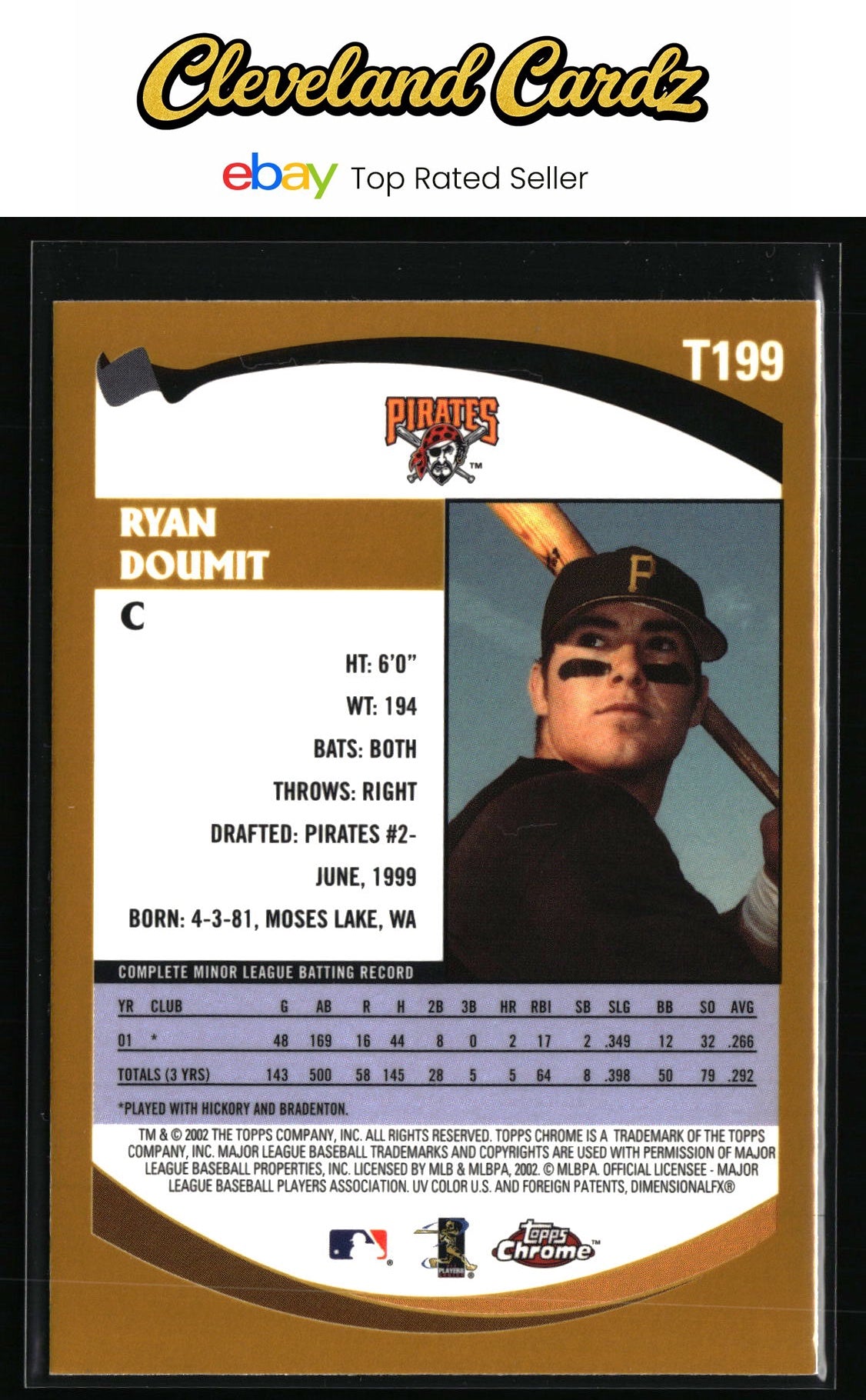 2002 Topps Traded & Rookies #T199 Ryan Doumit Chrome