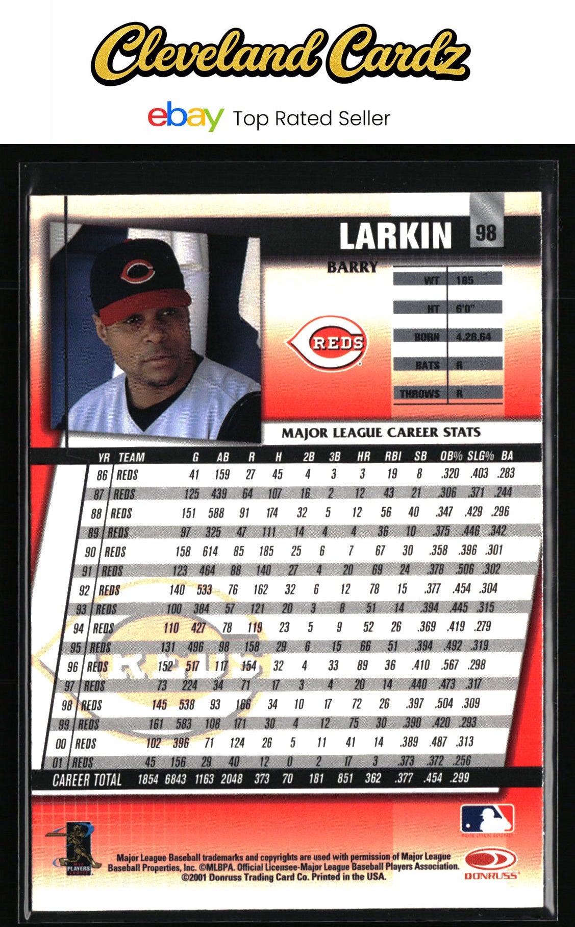 2002 Donruss Best of Fan Club #98 Barry Larkin