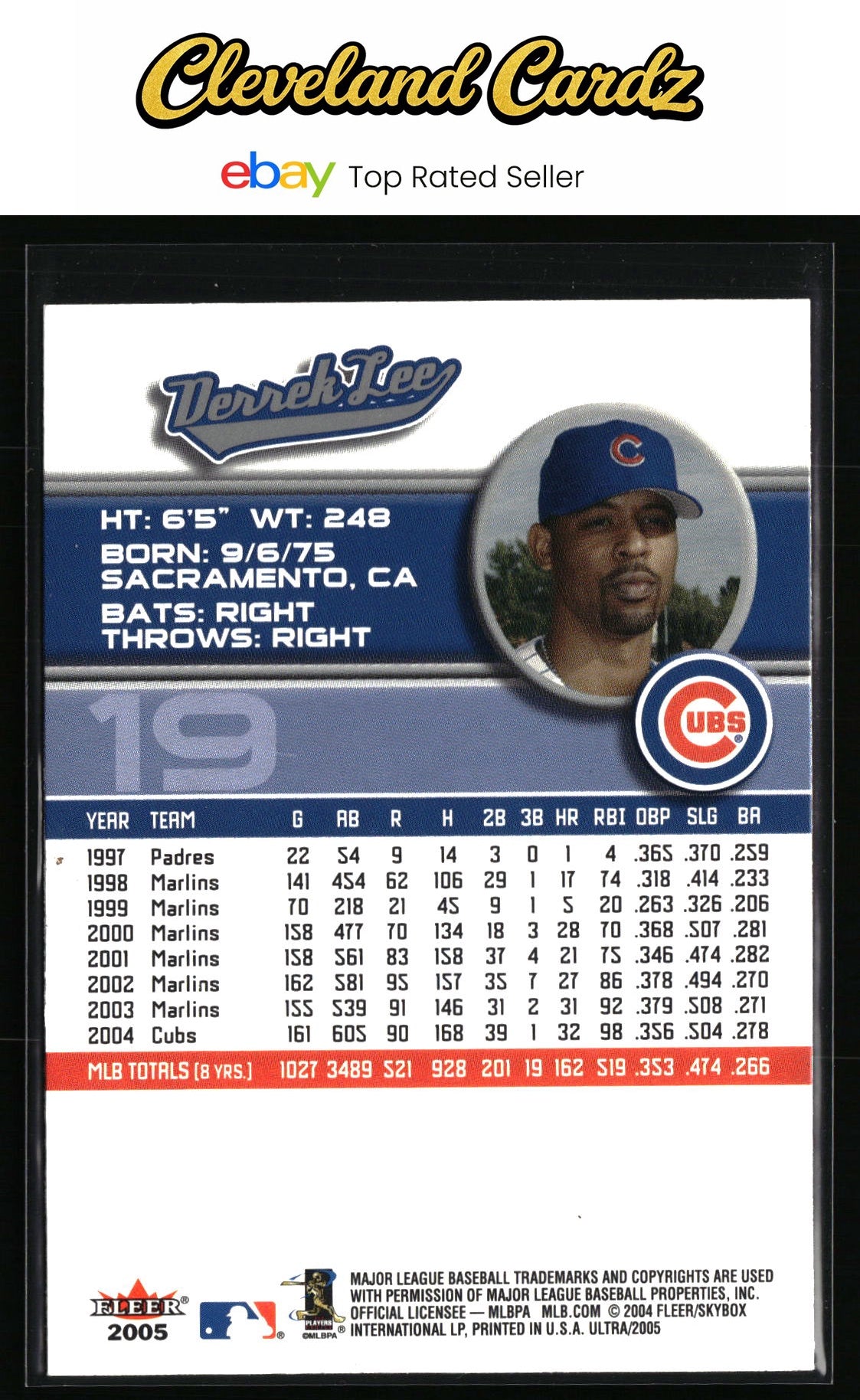 2005 Ultra #19 Derrek Lee