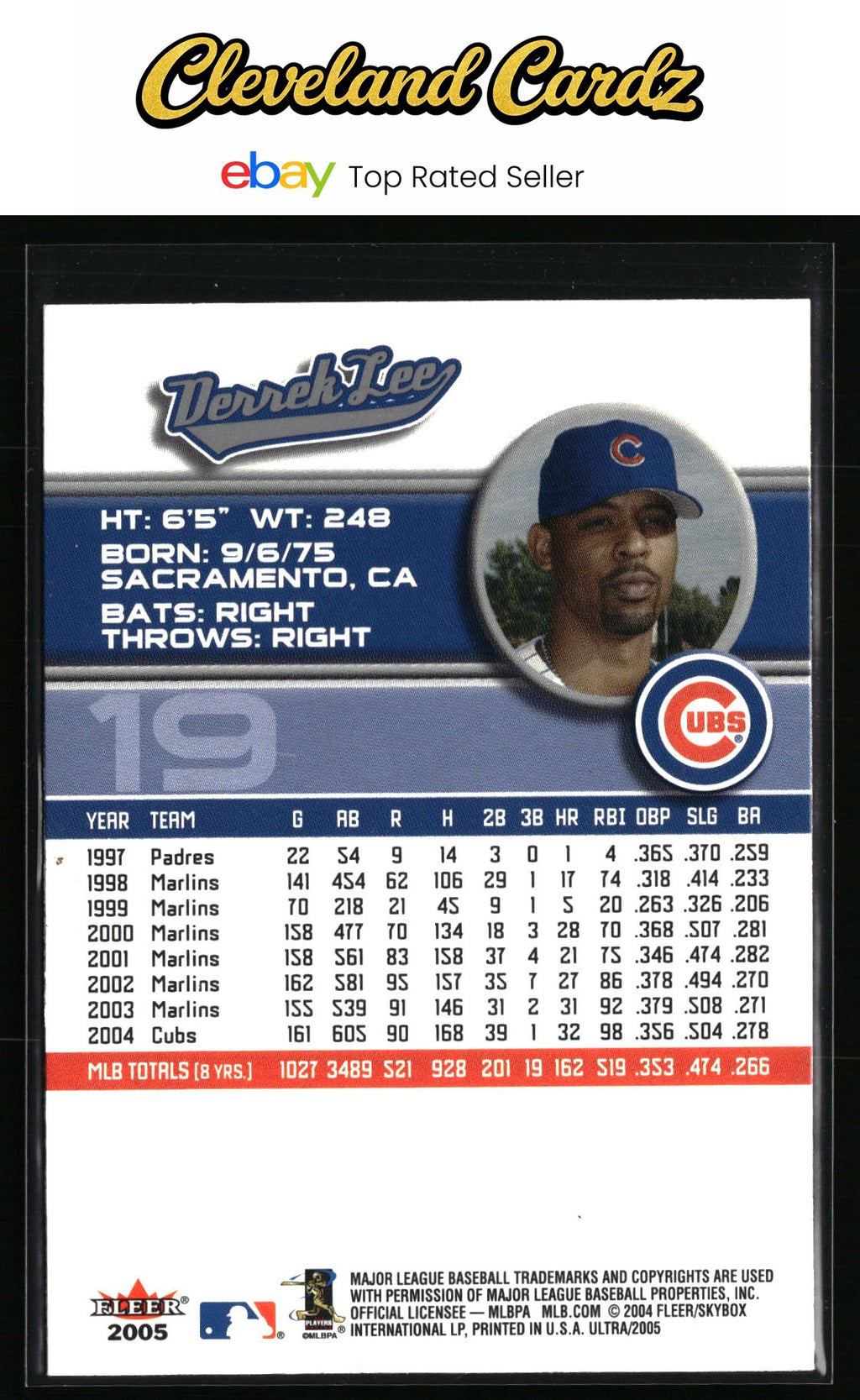 2005 Ultra #19 Derrek Lee