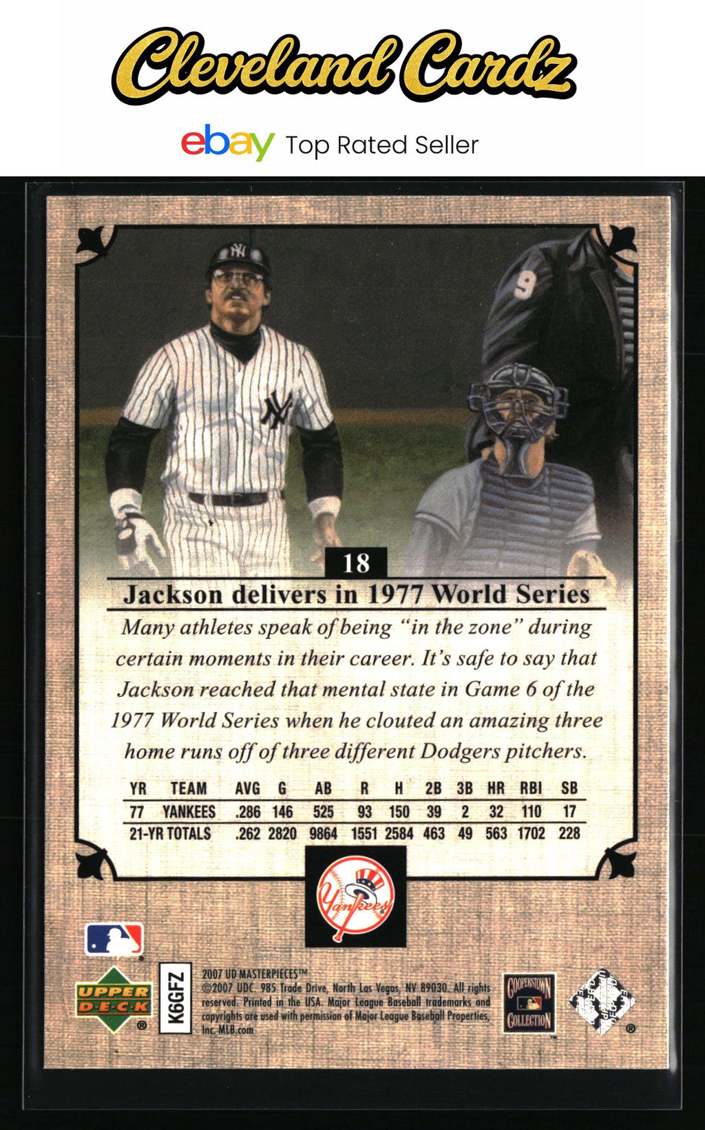 2007 Upper Deck Masterpieces #18 Reggie Jackson