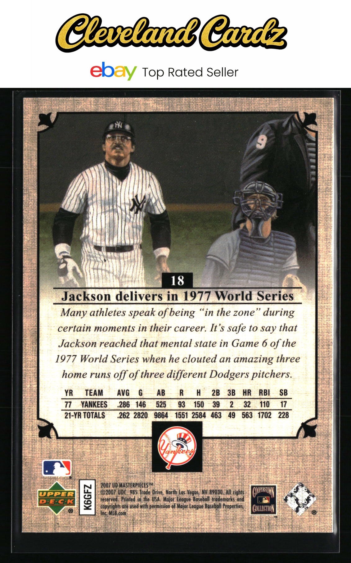2007 Upper Deck Masterpieces #18 Reggie Jackson