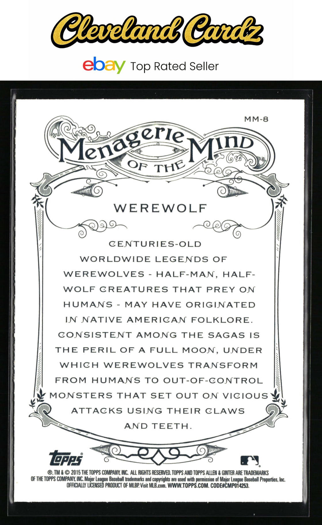2015 Topps Allen & Ginter #MM-8 Werewolf Menagerie Of The Mind