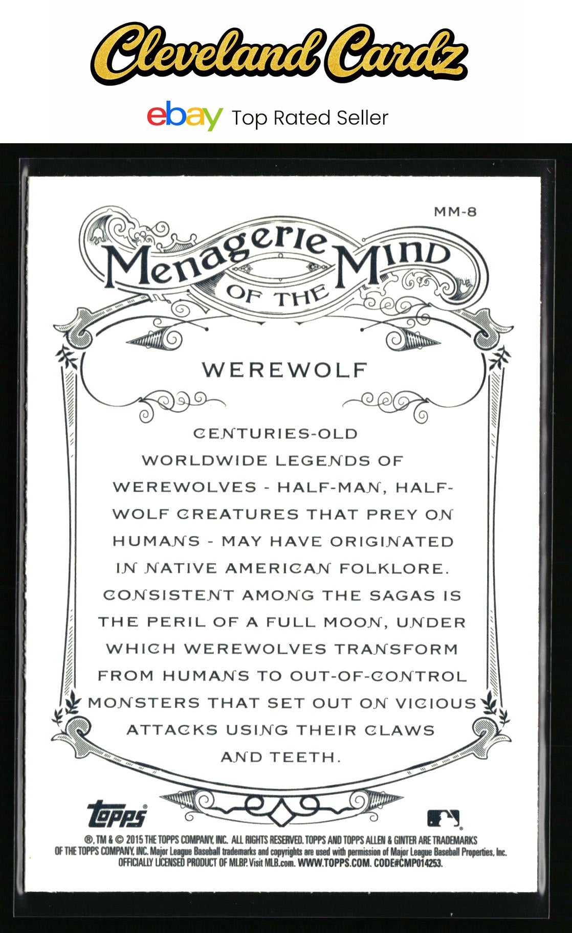 2015 Topps Allen & Ginter #MM-8 Werewolf Menagerie Of The Mind