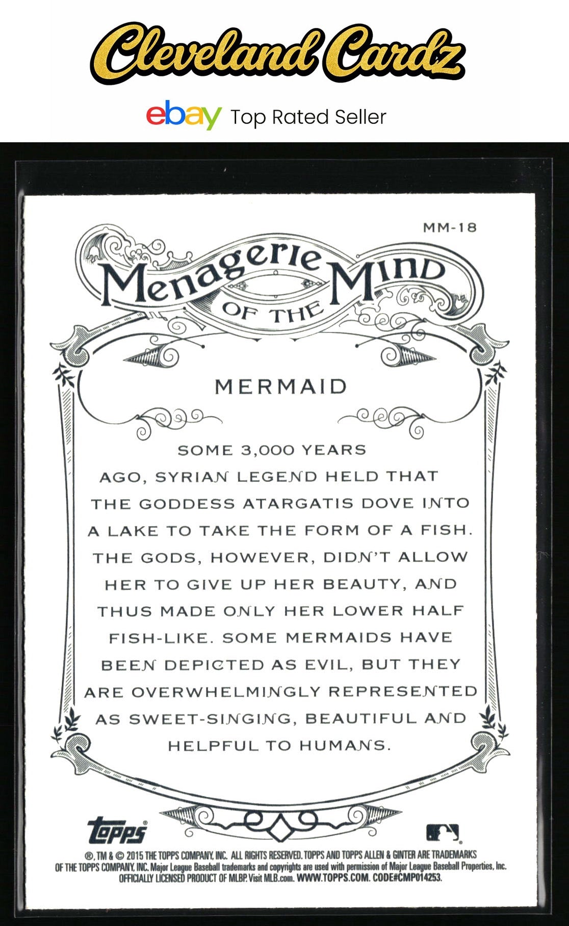 2015 Topps Allen & Ginter #MM-18 Mermaid Menagerie Of The Mind