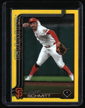 2025 Topps #495 Casey Schmitt Yellow Tinsel