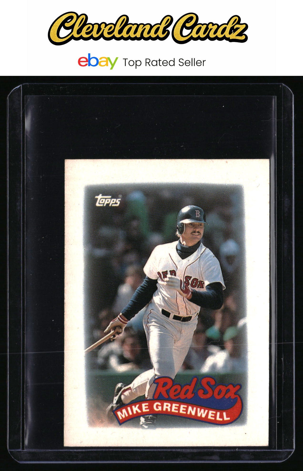 1989 Topps Major League Leaders Minis #48 Mike Greenwell