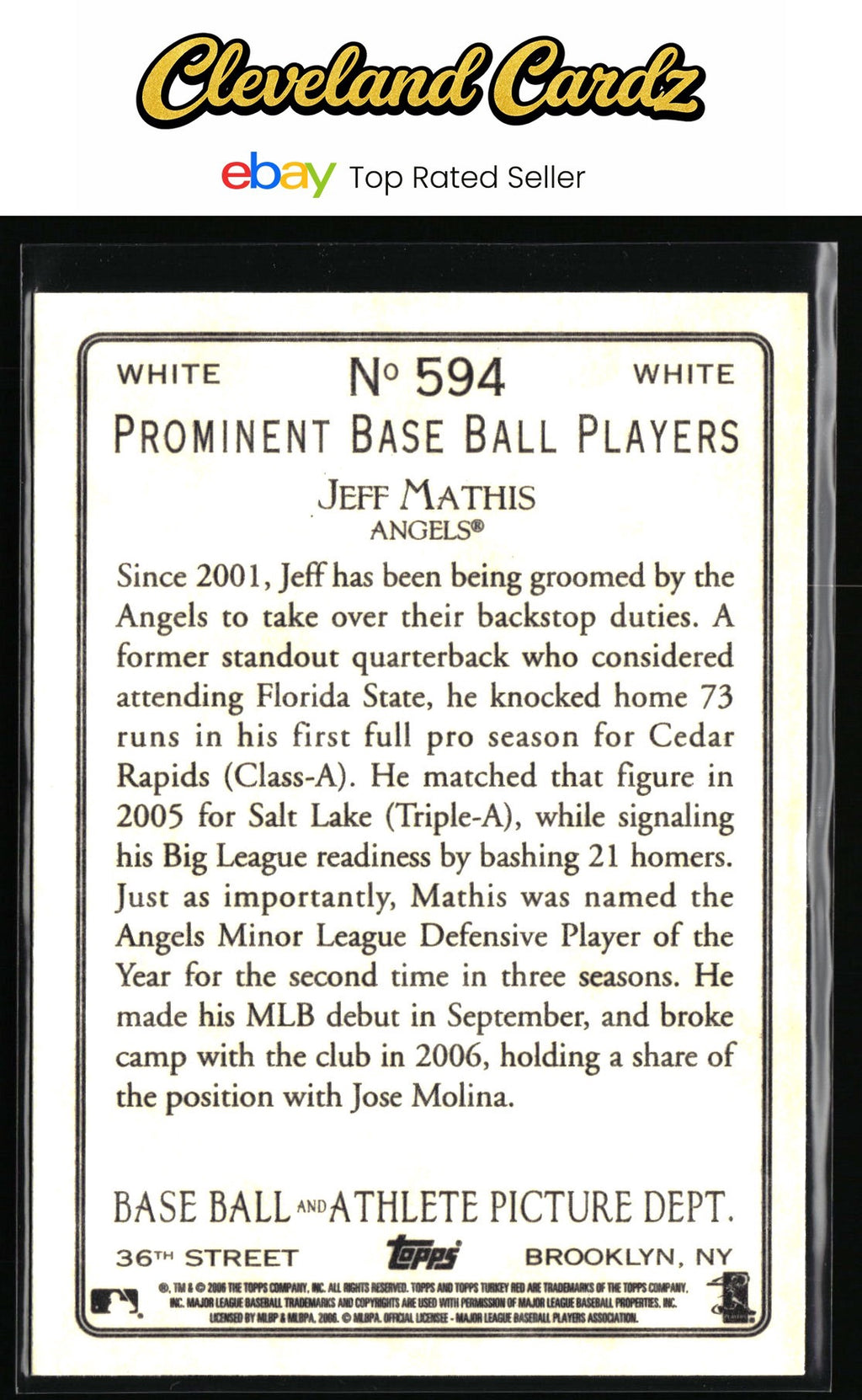 2006 Topps Turkey Red #594 Jeff Mathis White