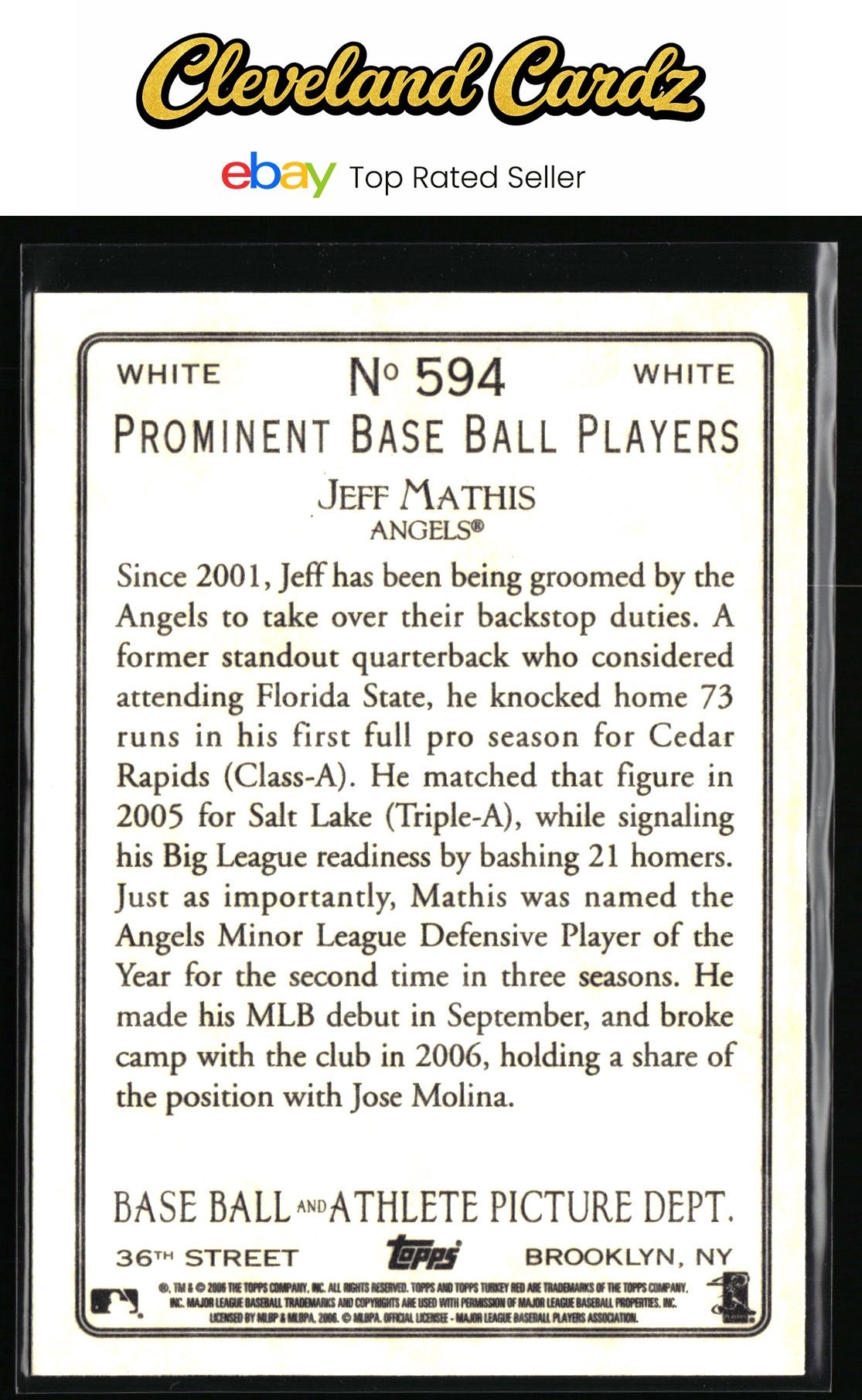 2006 Topps Turkey Red #594 Jeff Mathis White
